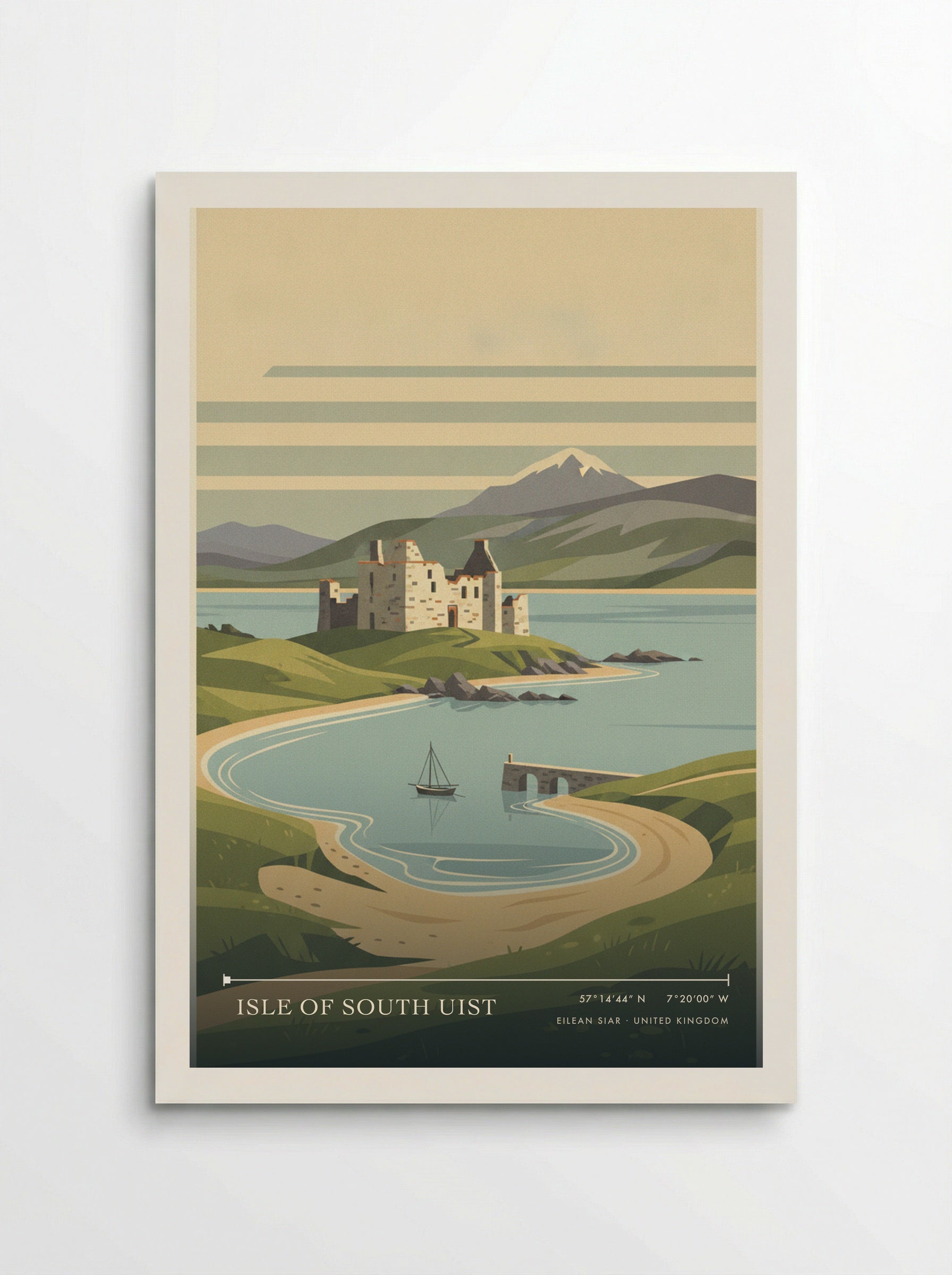 Isle of South Uist Eilean Siar United Kingdom Travel Poster - Poster