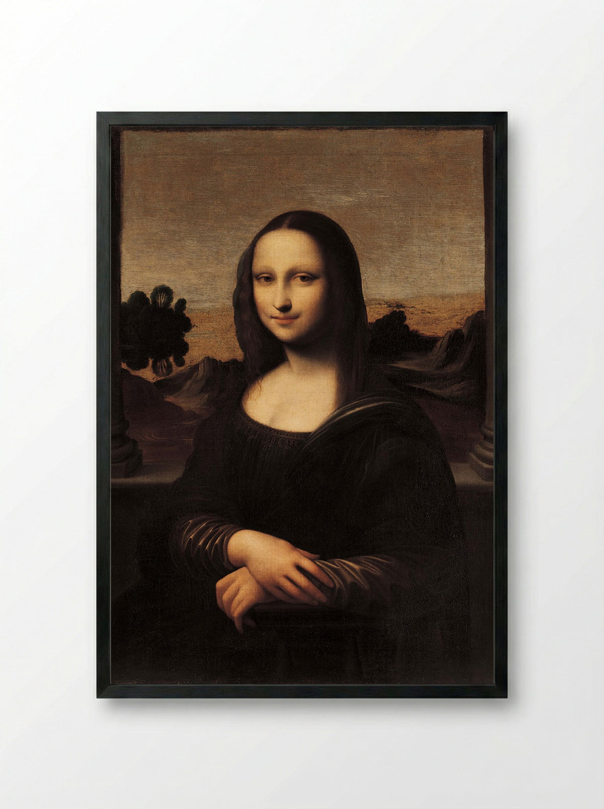 Isleworth Mona Lisa - Leonardo da Vinci - Framed Print Black