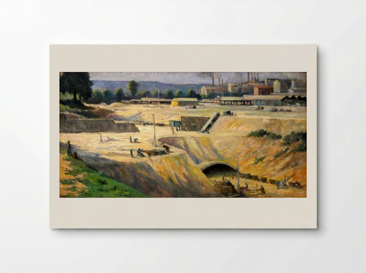 Issy-les-Moulineaux, Site for the Construction of the Metro - Maximilien Luce - Poster