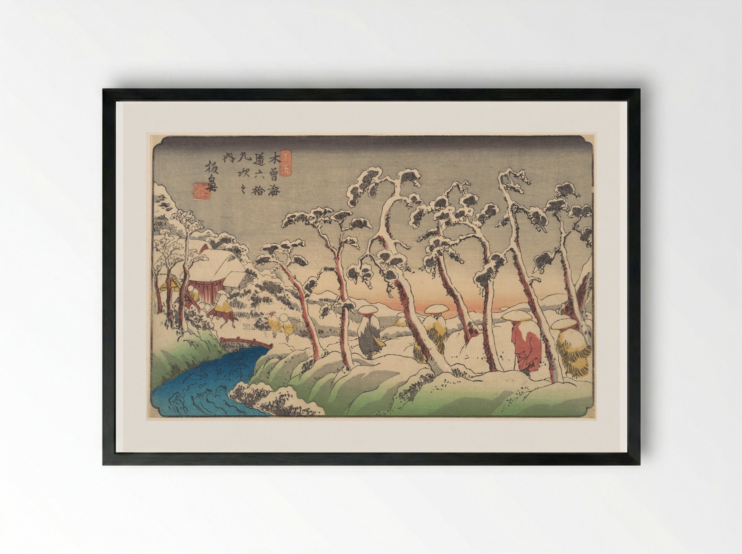 Itabana - Keisai Eisen - Framed Print Black