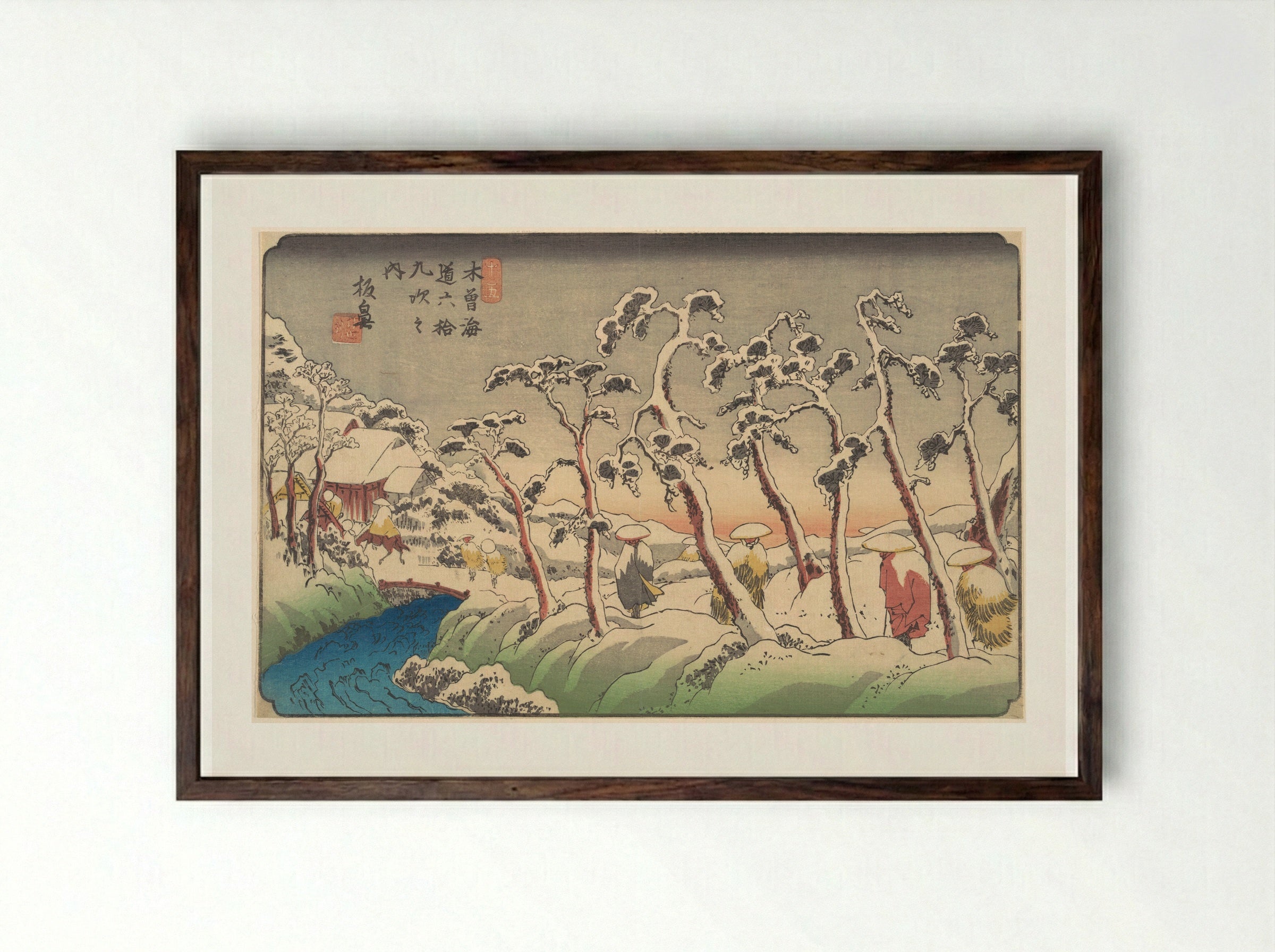 Itabana - Keisai Eisen - Framed Print Dark Wood