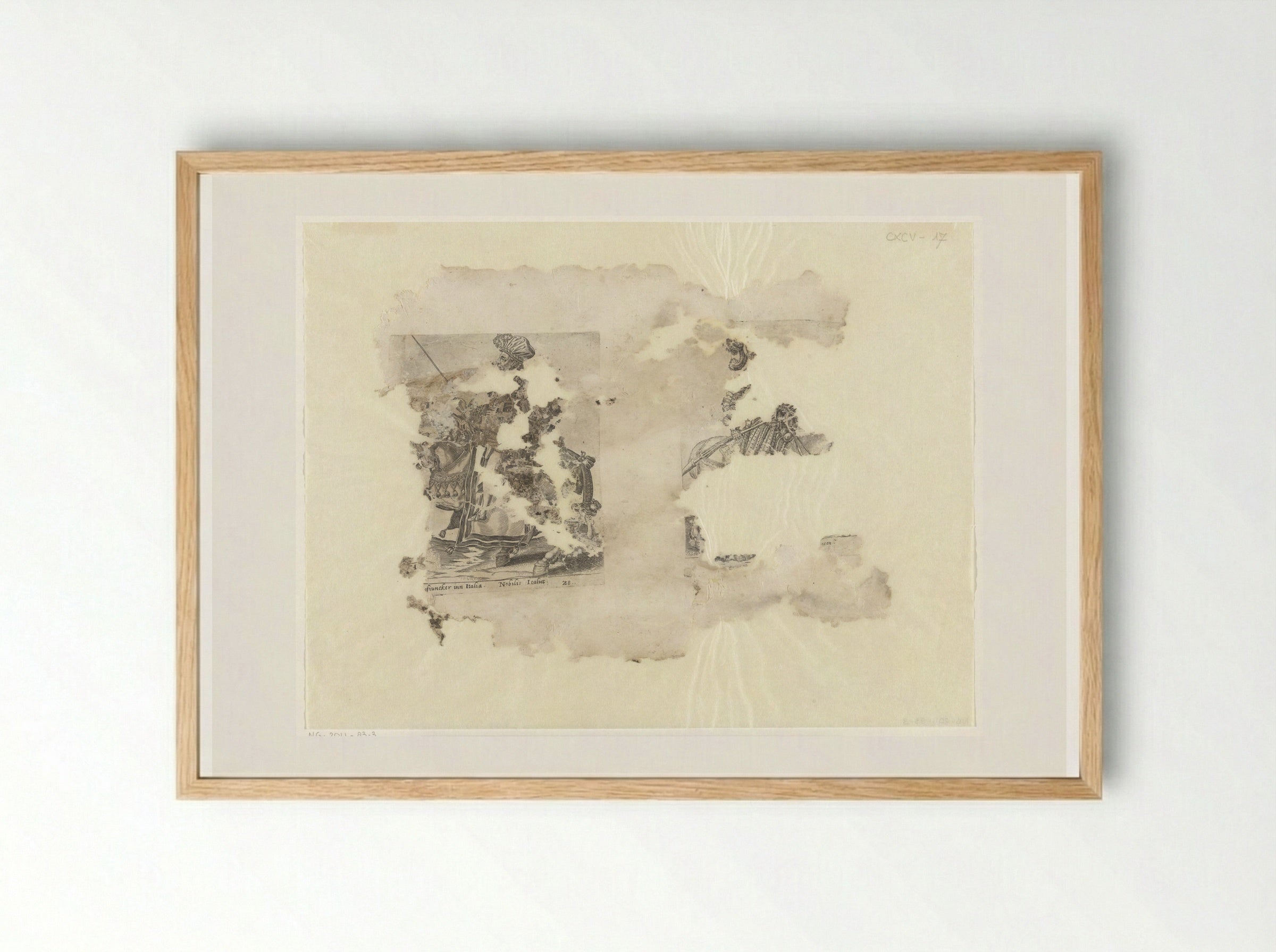 Italiaanse jonker en lansier - Abraham de Bruyn - Framed Print Wood