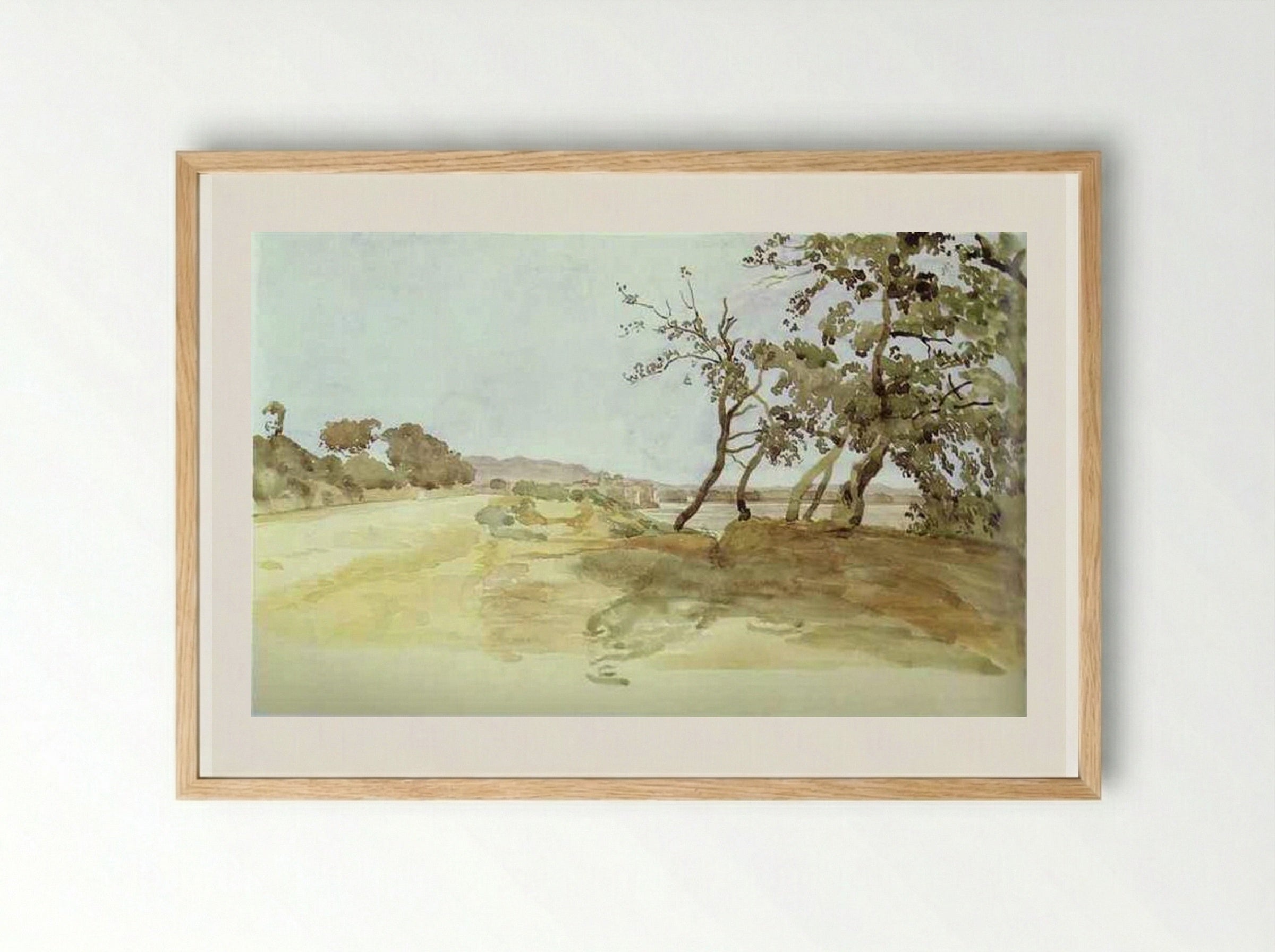 Italian Landscape - Alexander Ivanov - Framed Print Wood