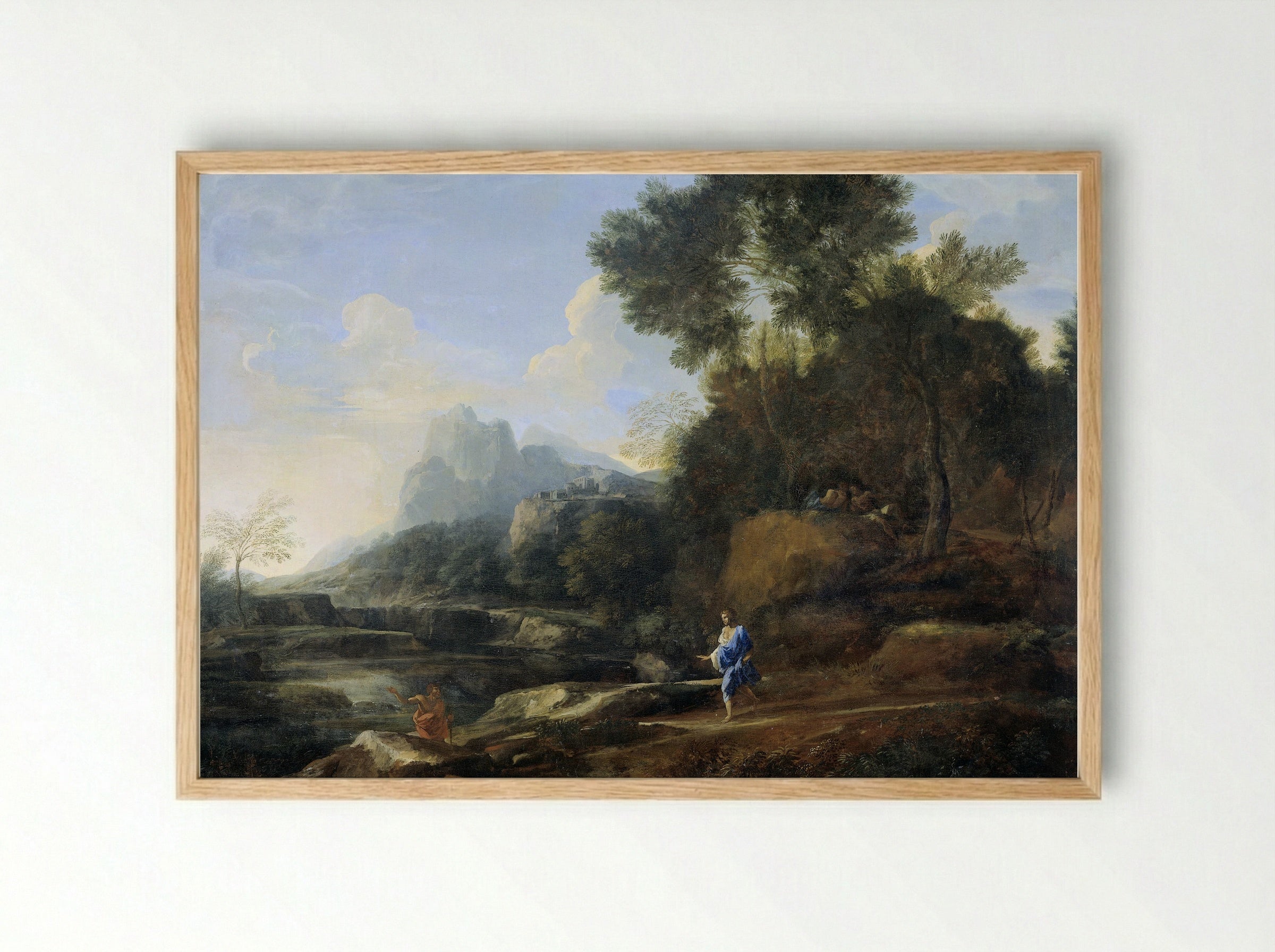 Italian Landscape - Gaspard Dughet - Framed Print Wood