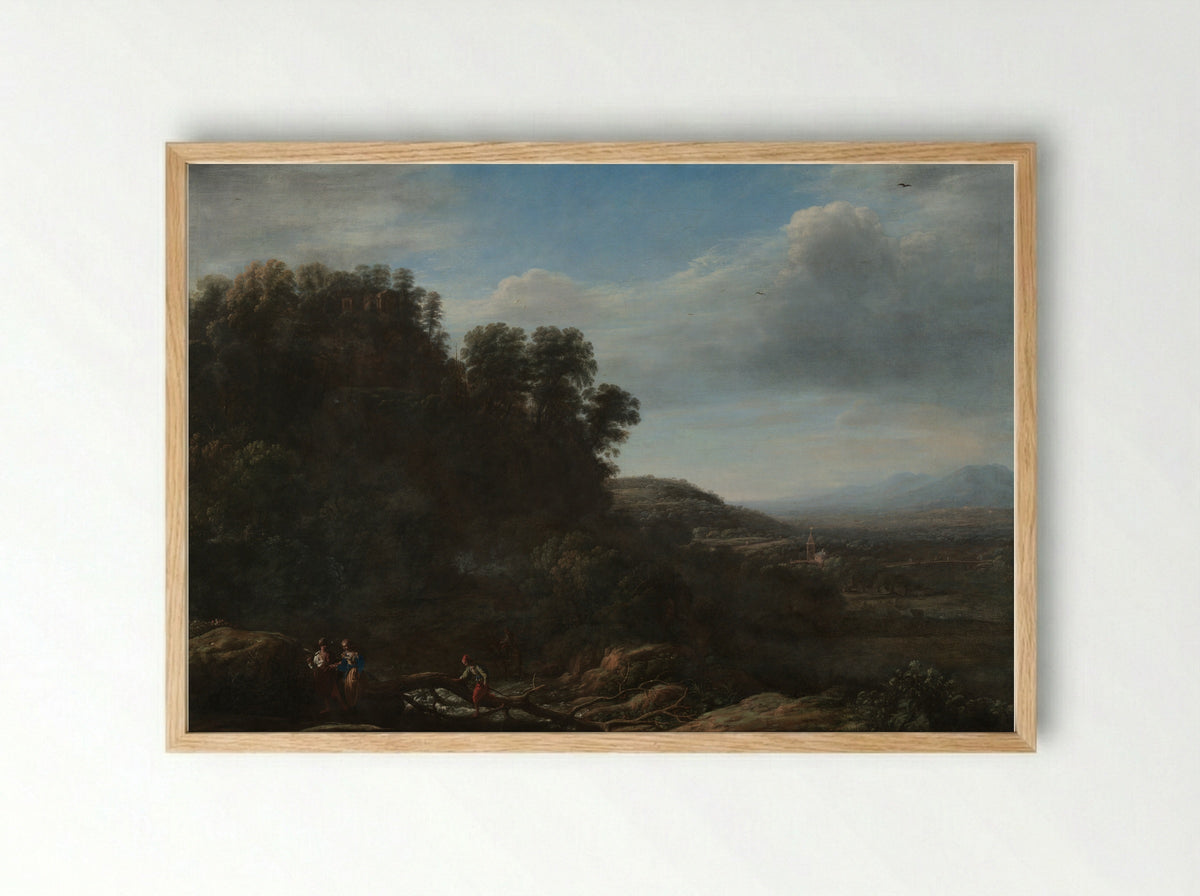 Italian Landscape - Claude Lorrain - Framed Print Wood