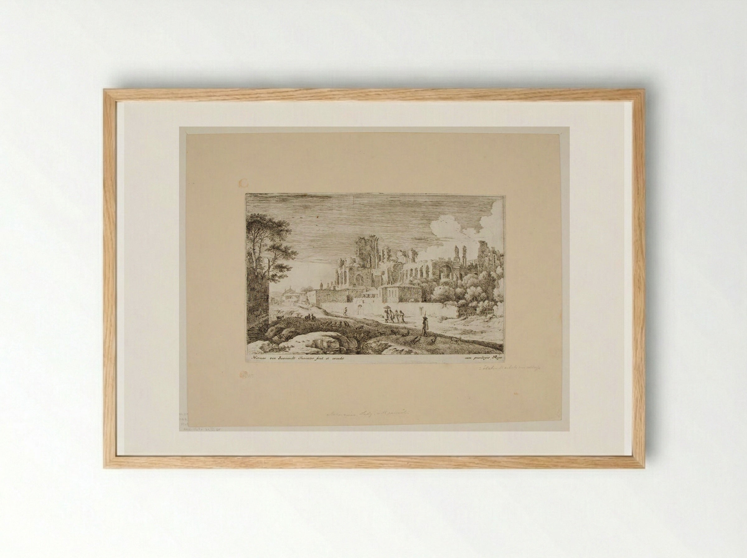 Italian Ruins - Herman van Swanevelt - Framed Print Wood