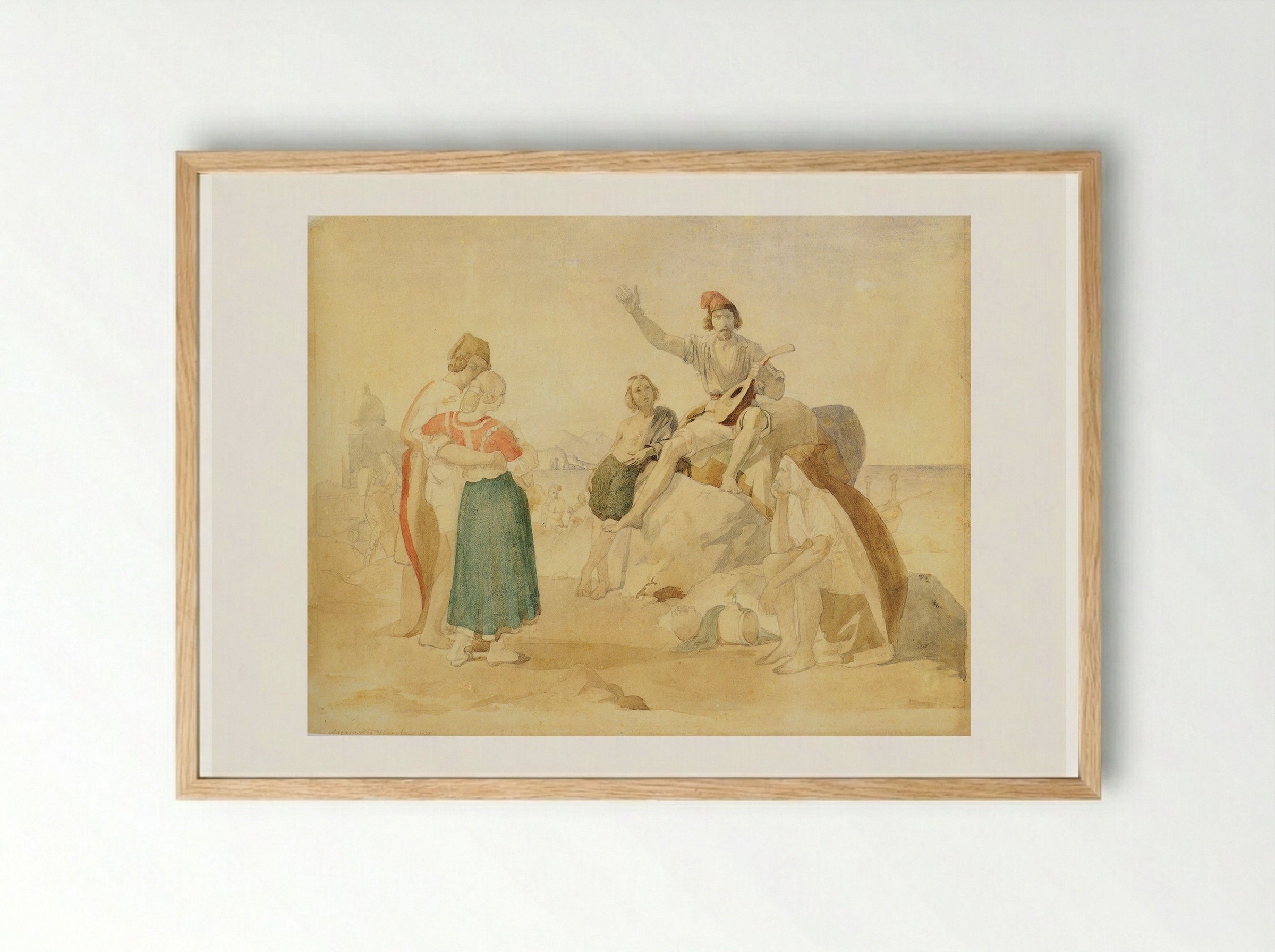 Italian Scene - Alexander Ivanov - Framed Print Wood