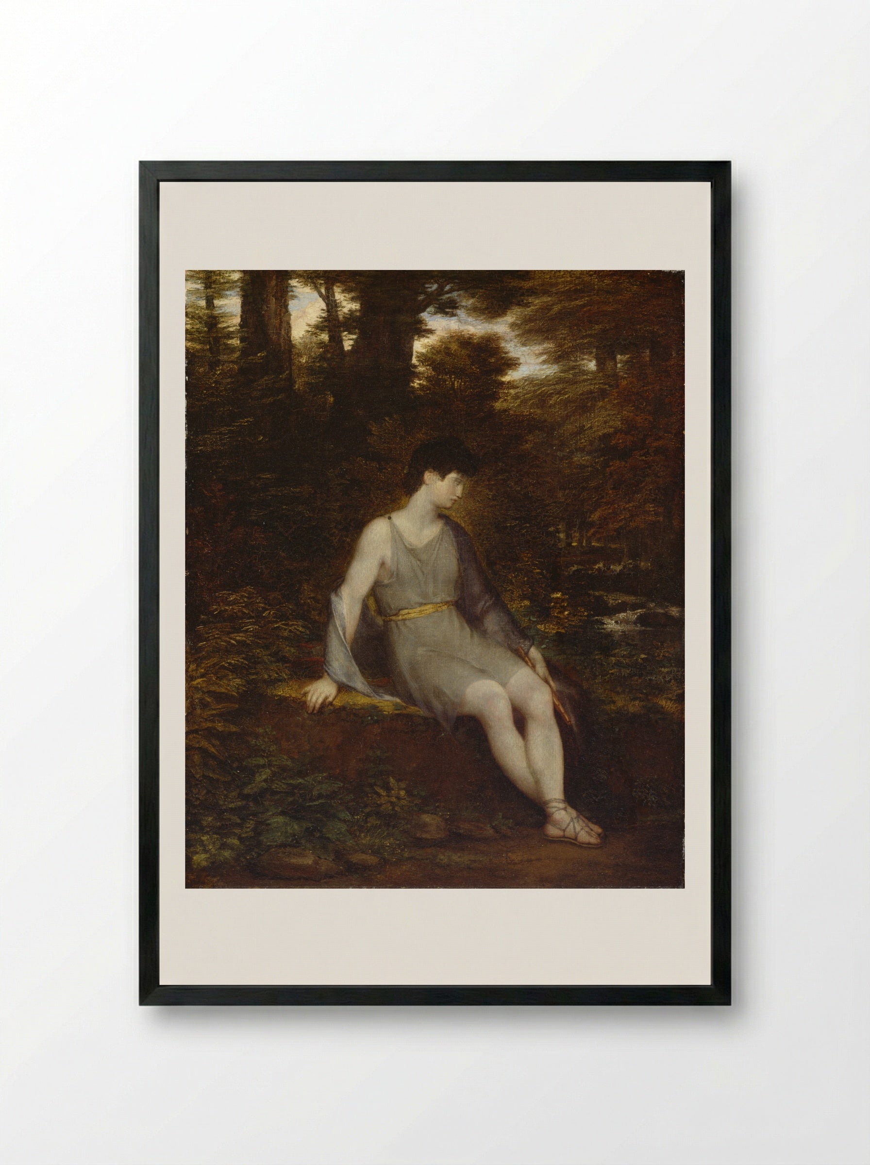 Italian Shepherd Boy - Washington Allston - Framed Print Black
