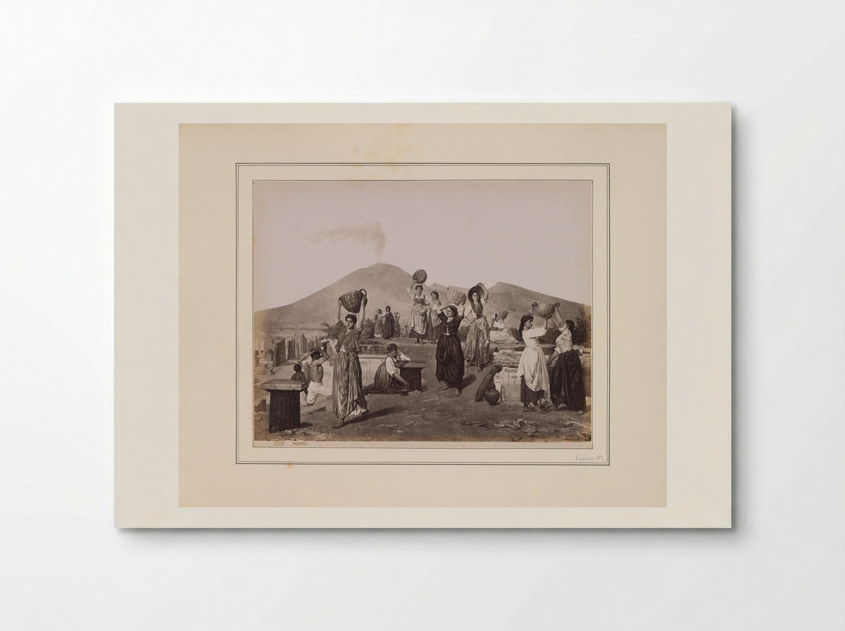Italian Women at the Excavations of Pompeii - Giorgio Sommer - Poster