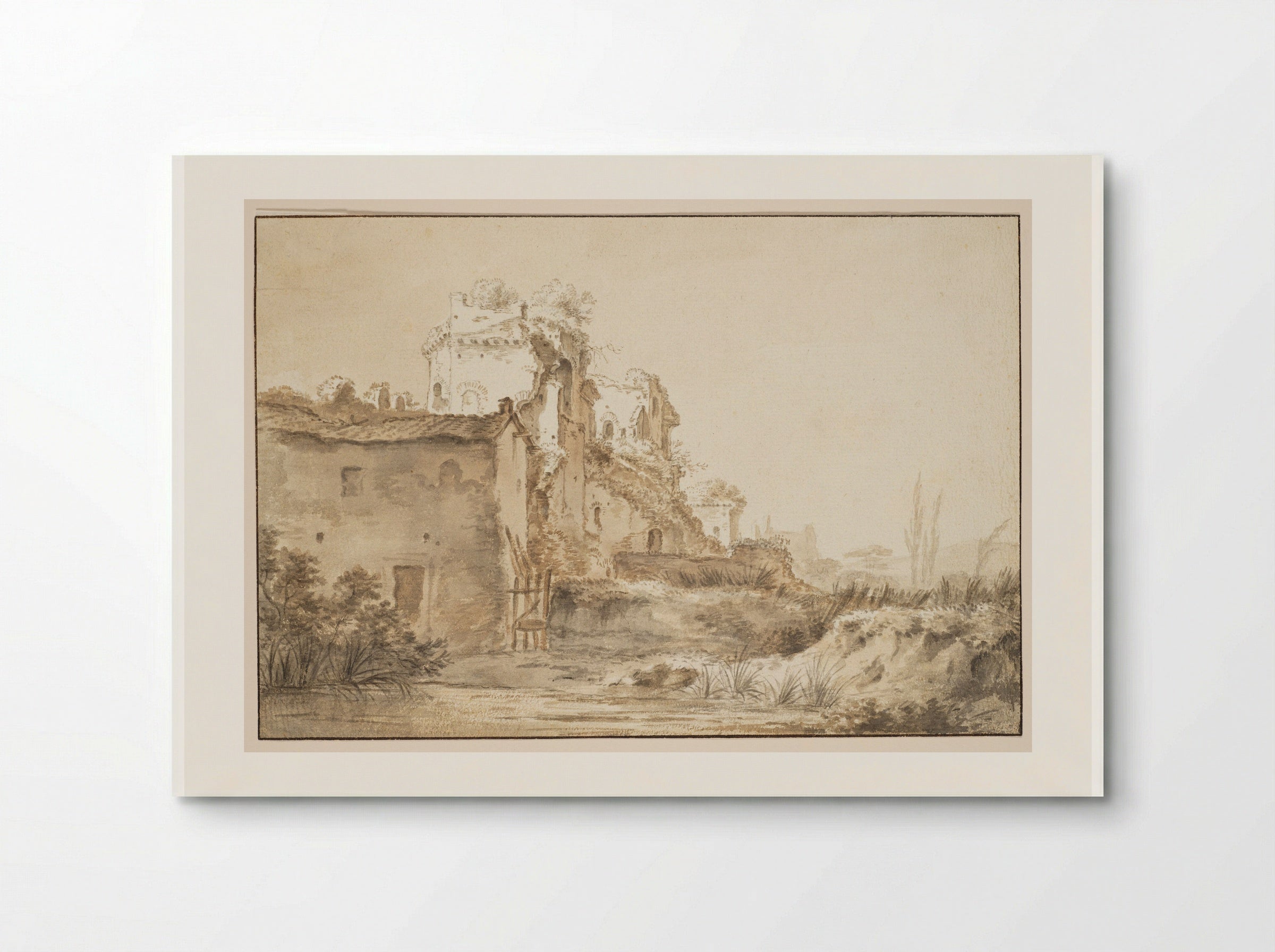 Italianate Landscape with Ruins - Herman van Swanevelt - Poster