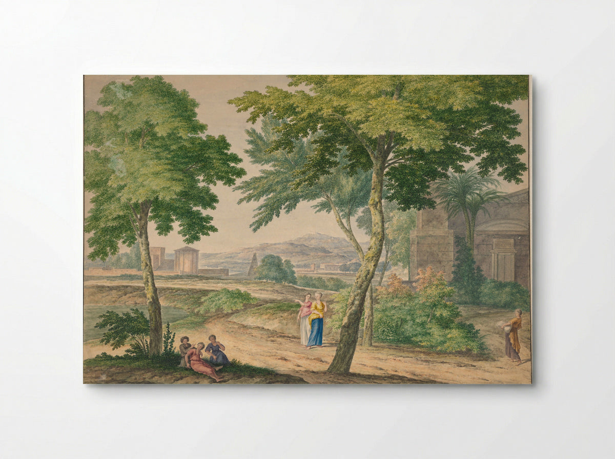 Italianate Scene with Figures - Michiel van Huysum - Poster