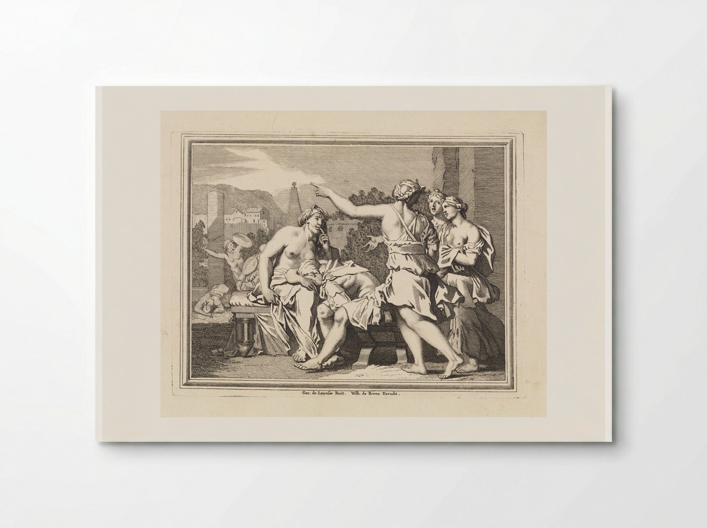 Italianate Scene with Mourning Women - Matthijs Pool - Poster