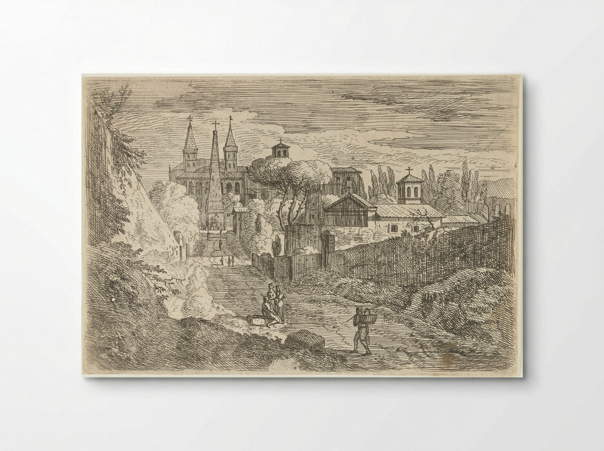 Italianate View with Travellers near City Walls - Jan Frans van Bloemen - Poster
