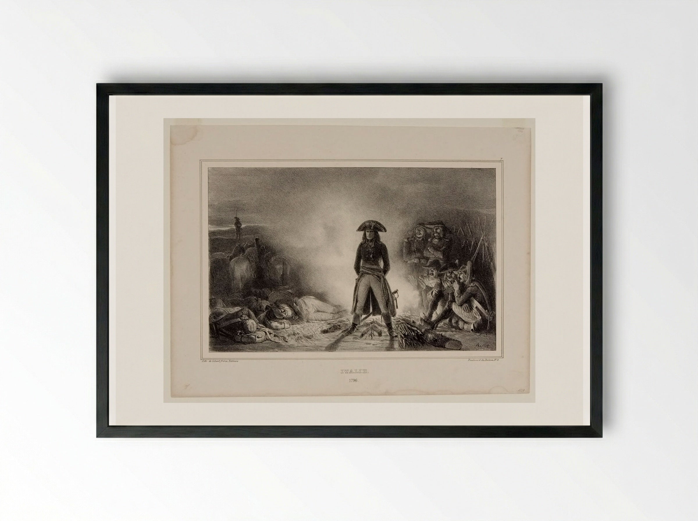 Italie, 1796 - Denis-Auguste-Marie Raffet - Framed Print Black