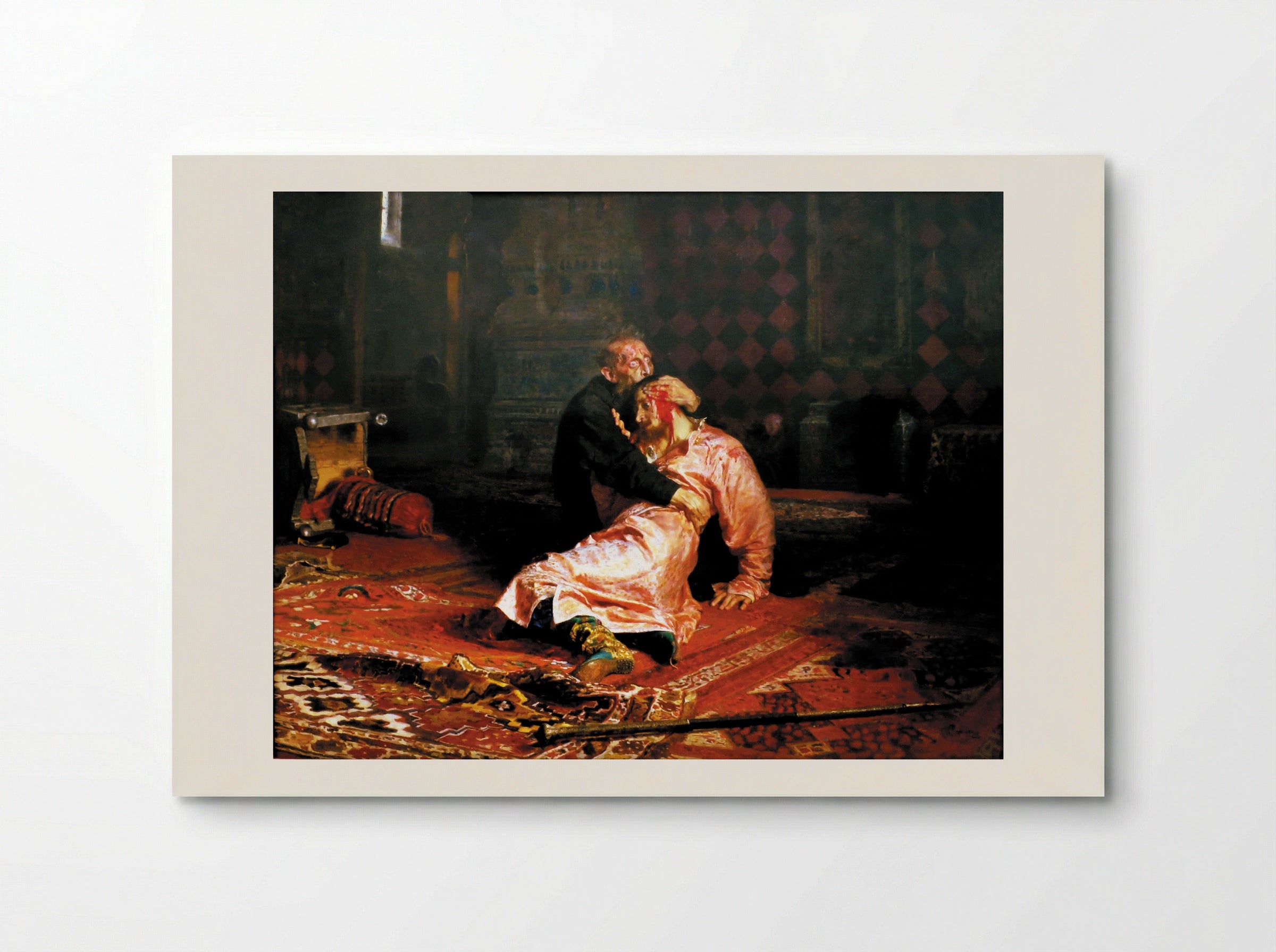 Ivan the Terrible and His Son Ivan on November 16, 1581 - Ilya Repin - Poster