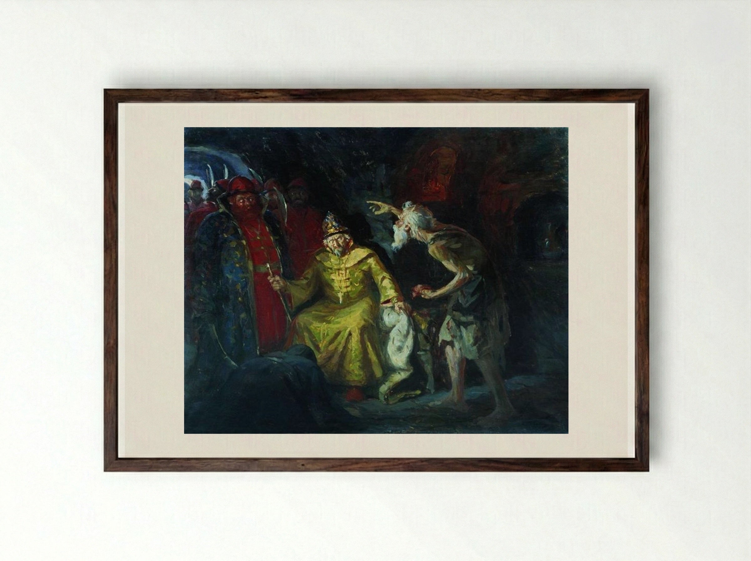 Ivan the Terrible - Andrei Ryabushkin - Framed Print Dark Wood