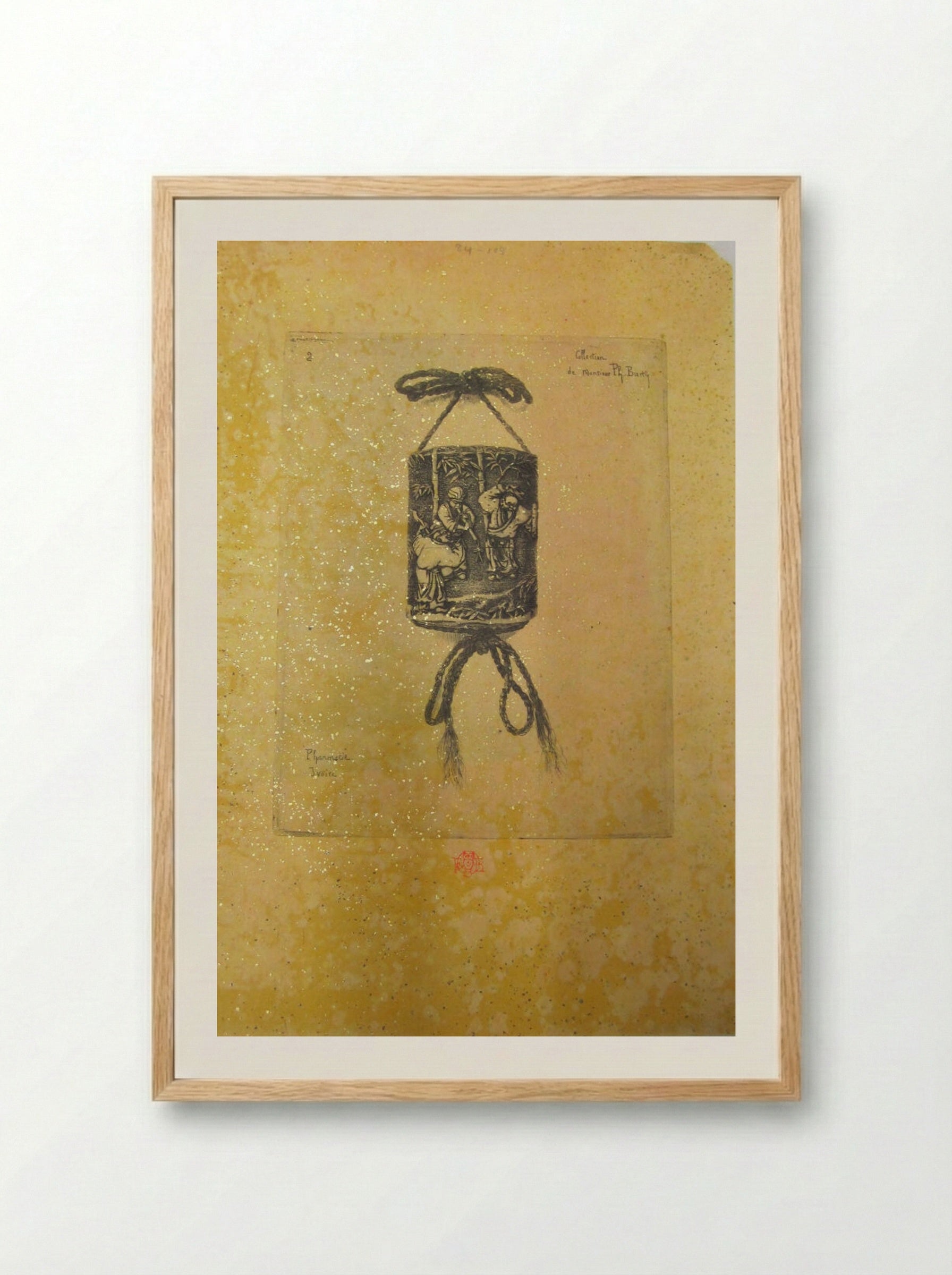 Ivory Netsuke - Félix Hilaire Buhot - Framed Print Wood