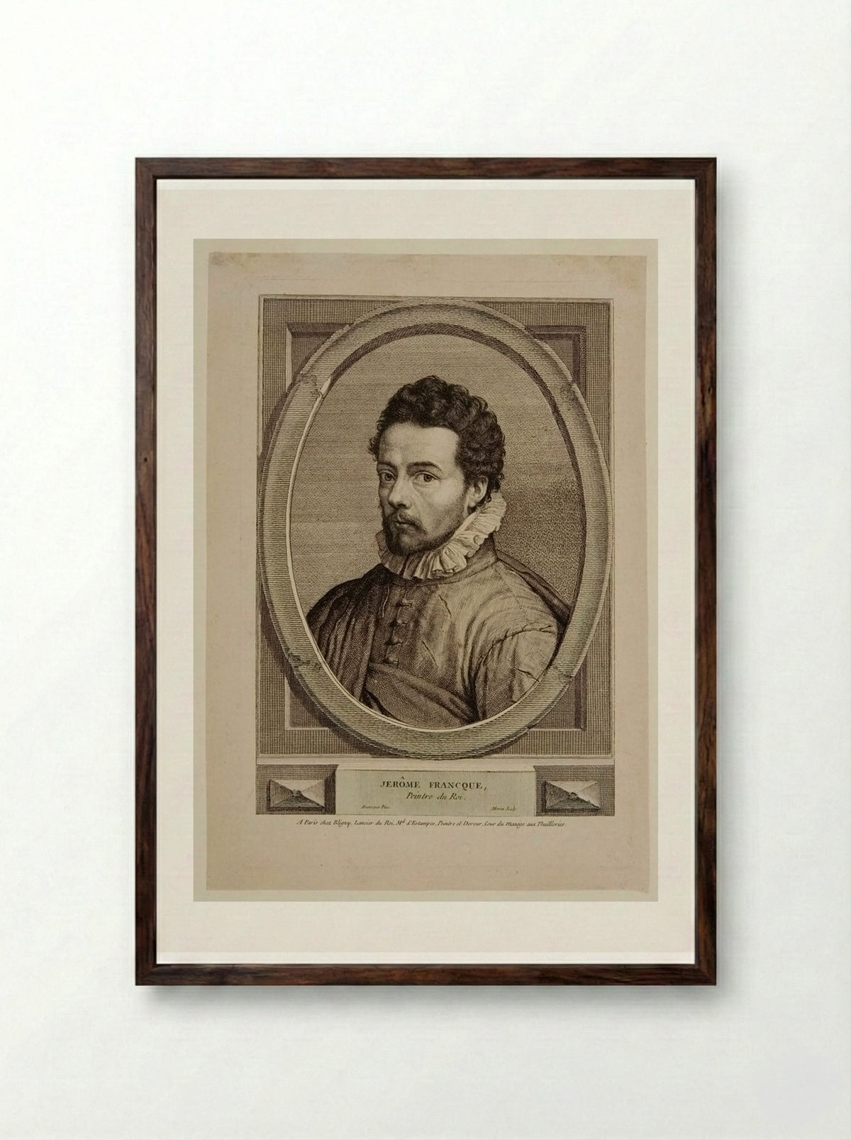 Jérôme Francken - Jean Morin - Framed Print Dark Wood