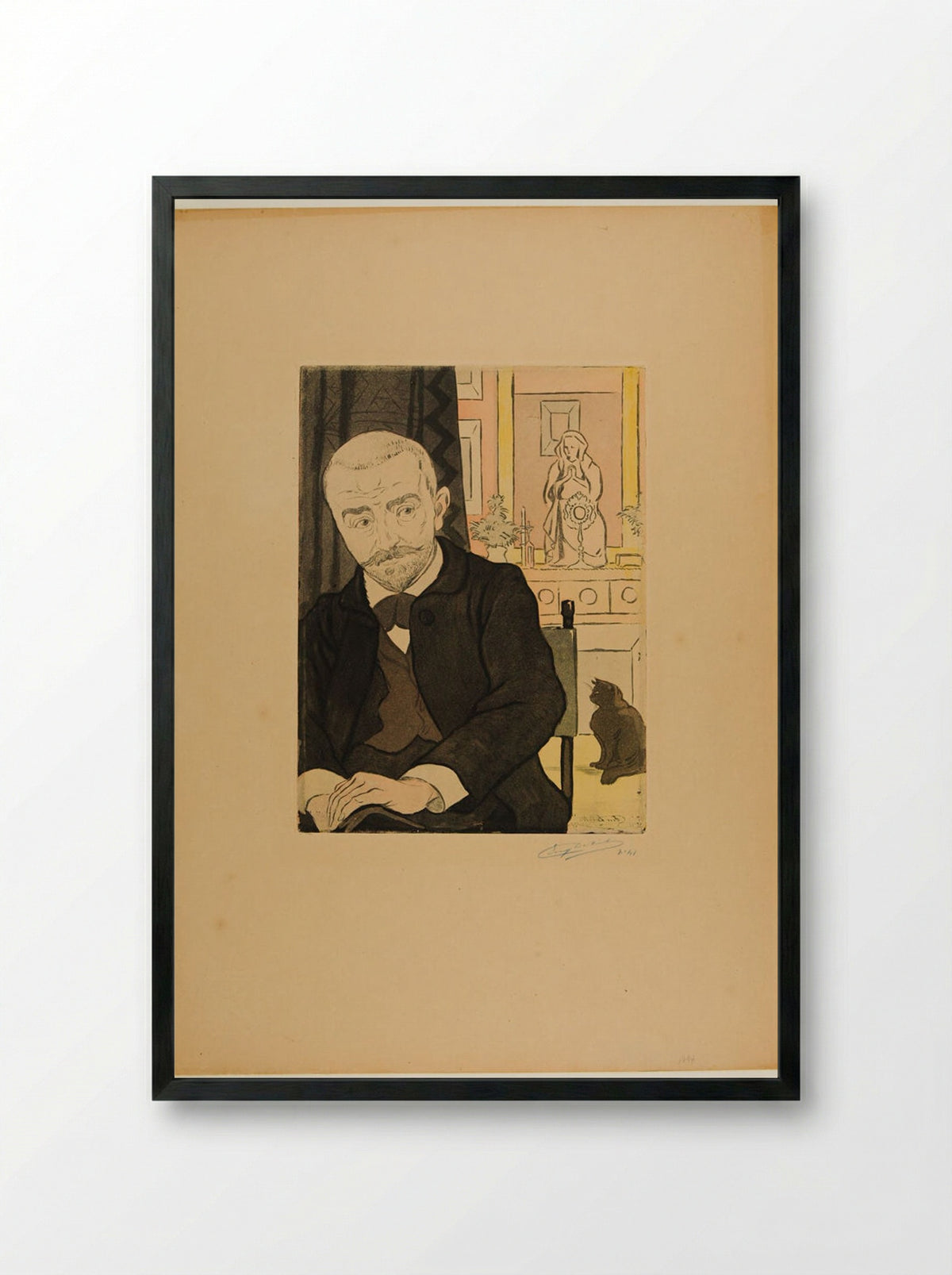 J. K. Huysmans - Eugène Delâtre - Framed Print Black