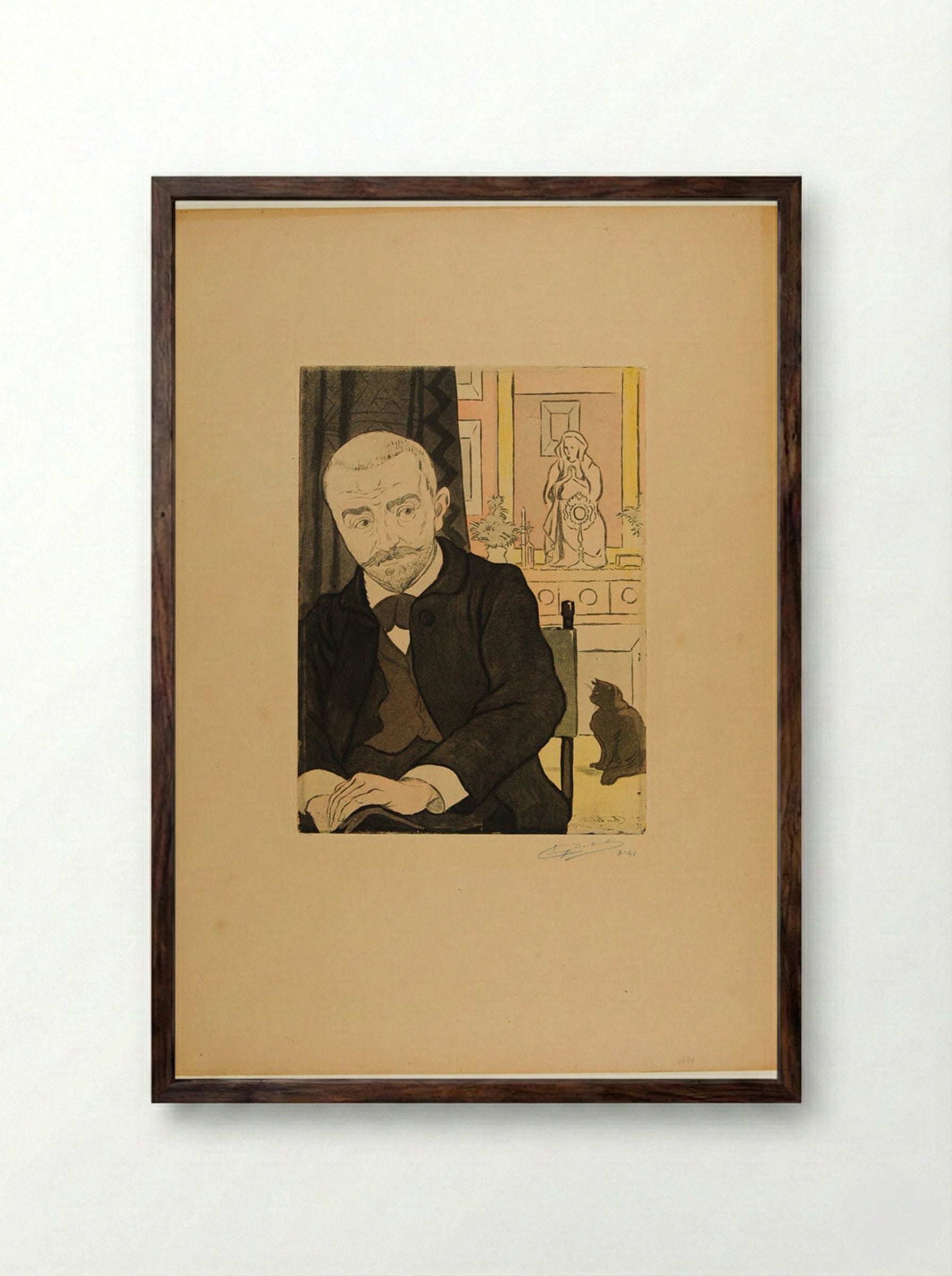 J. K. Huysmans - Eugène Delâtre - Framed Print Dark Wood