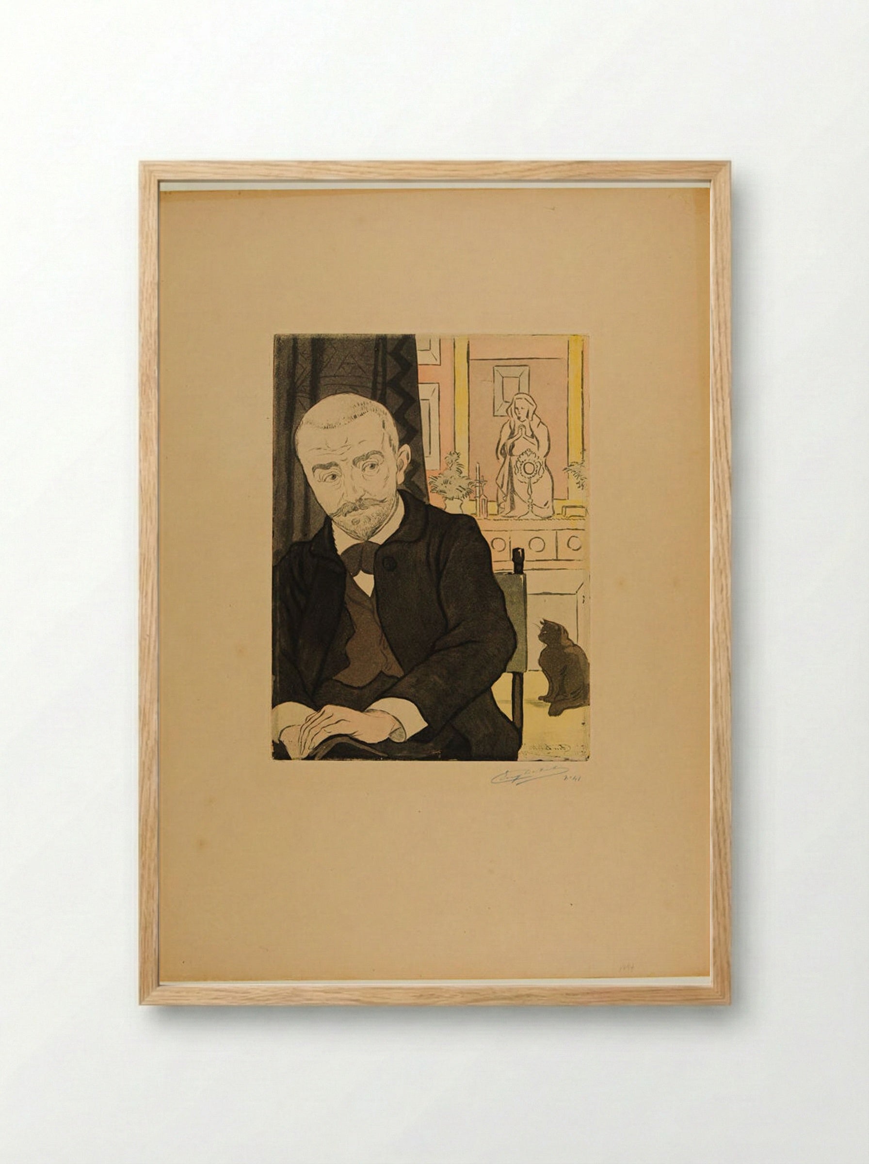 J. K. Huysmans - Eugène Delâtre - Framed Print Wood