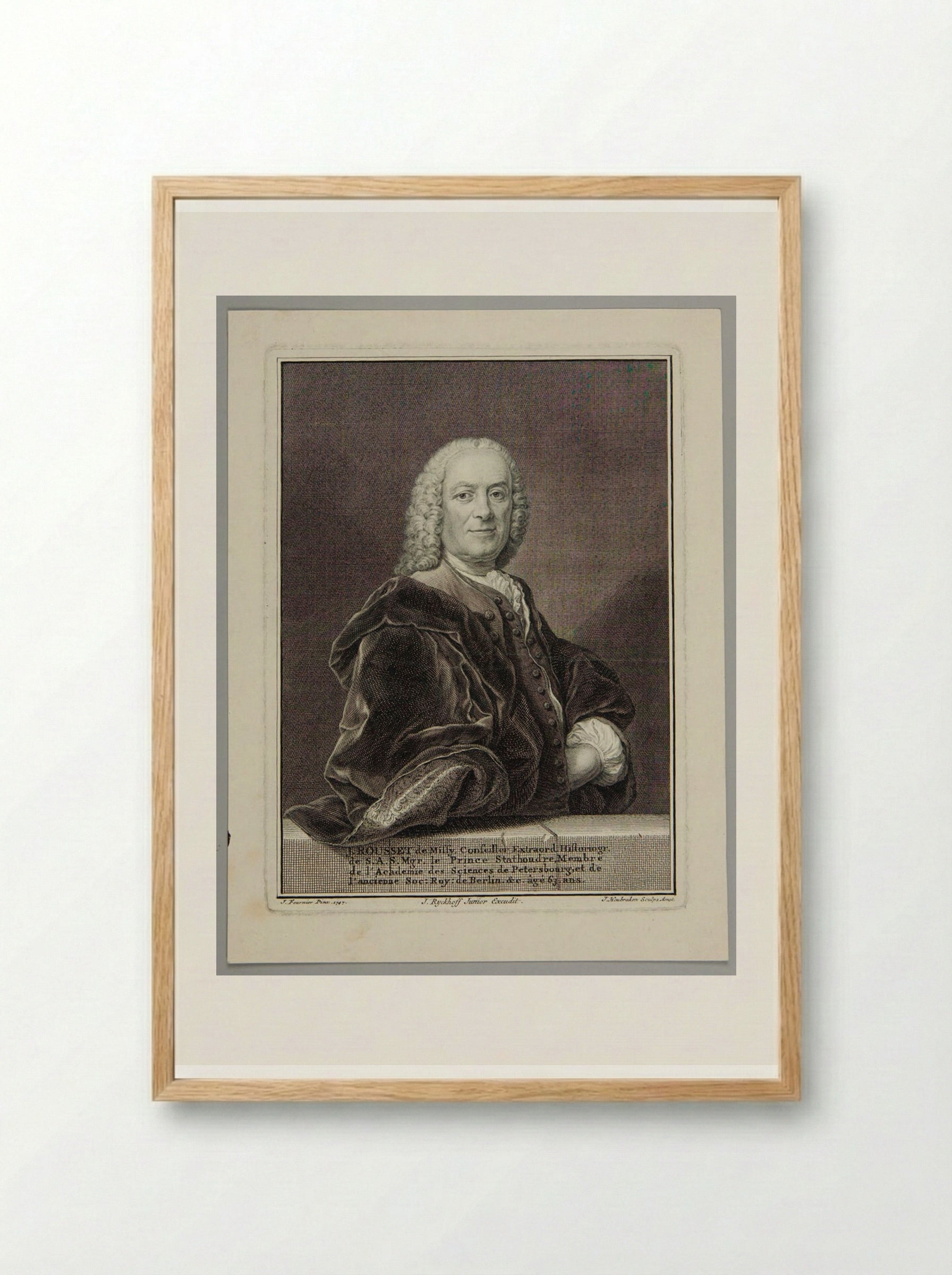 J. Rousset de Missy - Jacobus Houbraken - Framed Print Wood