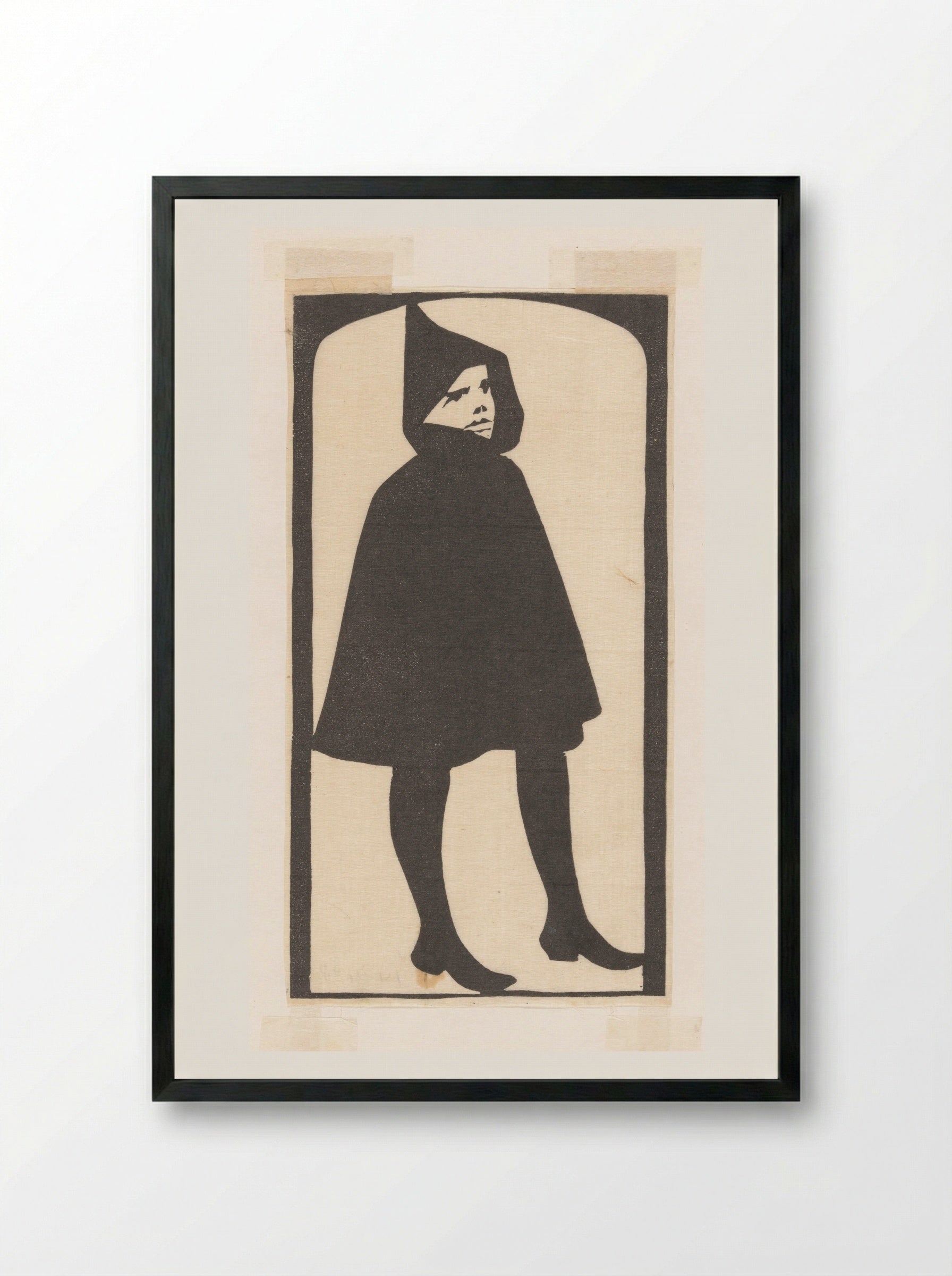 Jaapje met cape - Samuel Jessurun de Mesquita - Framed Print Black