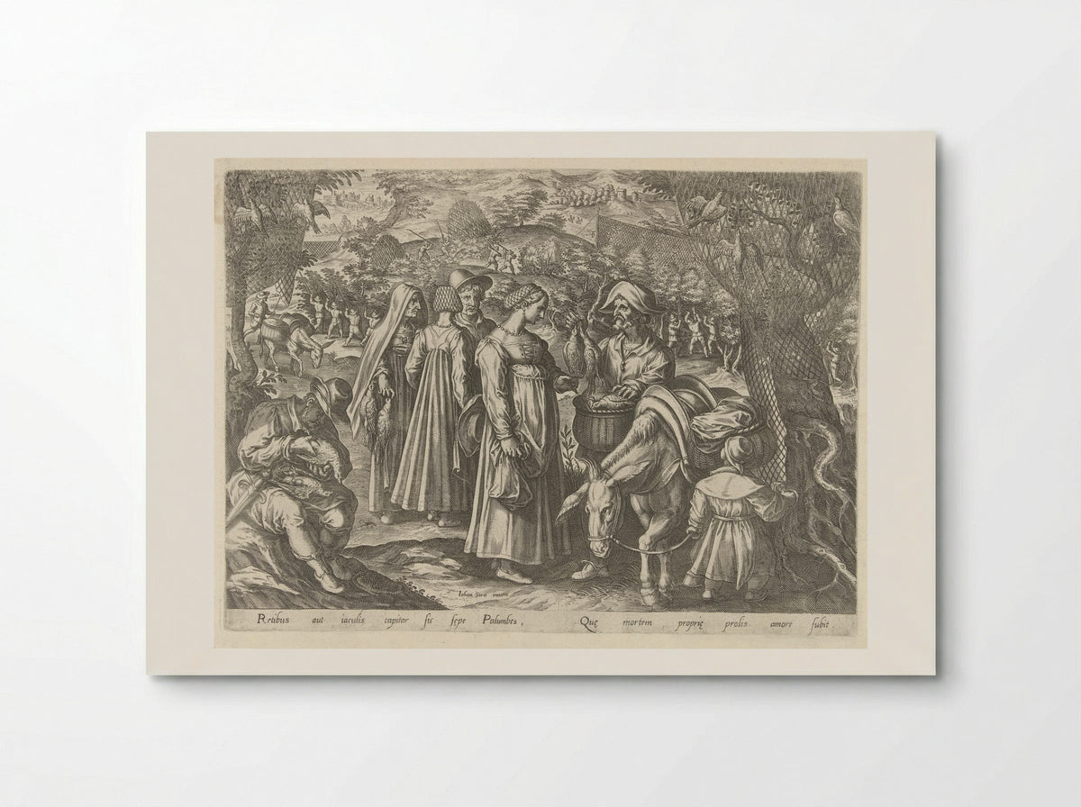 Jacht op duiven (Dove Hunting) - Philips Galle - Poster