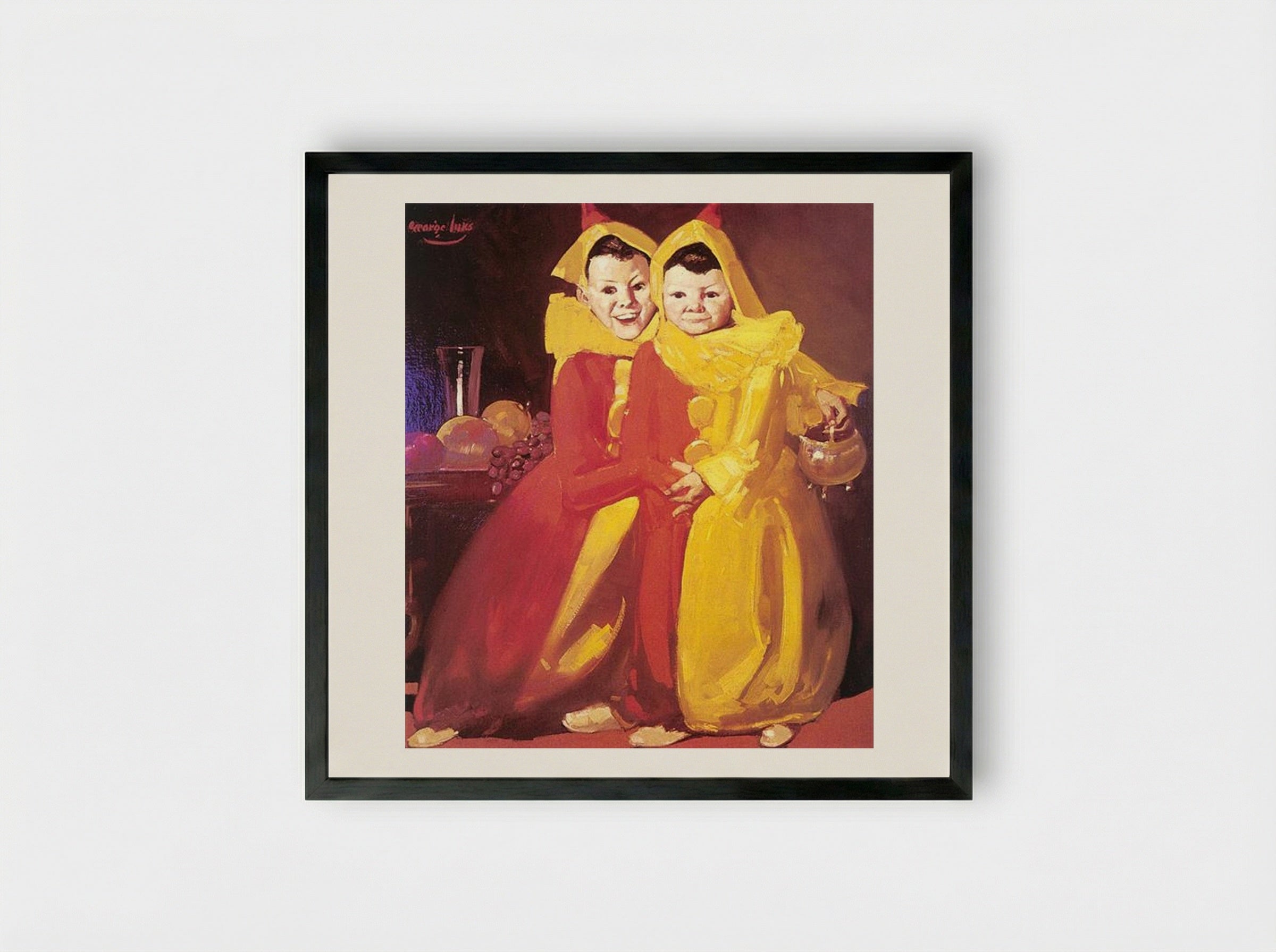 Jack and Russell Burke - George Luks - Framed Print Black