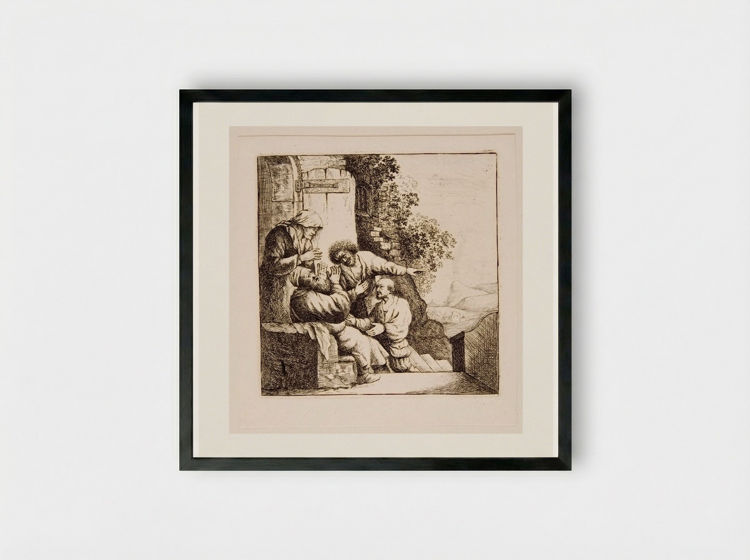 Jacob Lamenting the Death of Joseph - David Deuchar - Framed Print Black