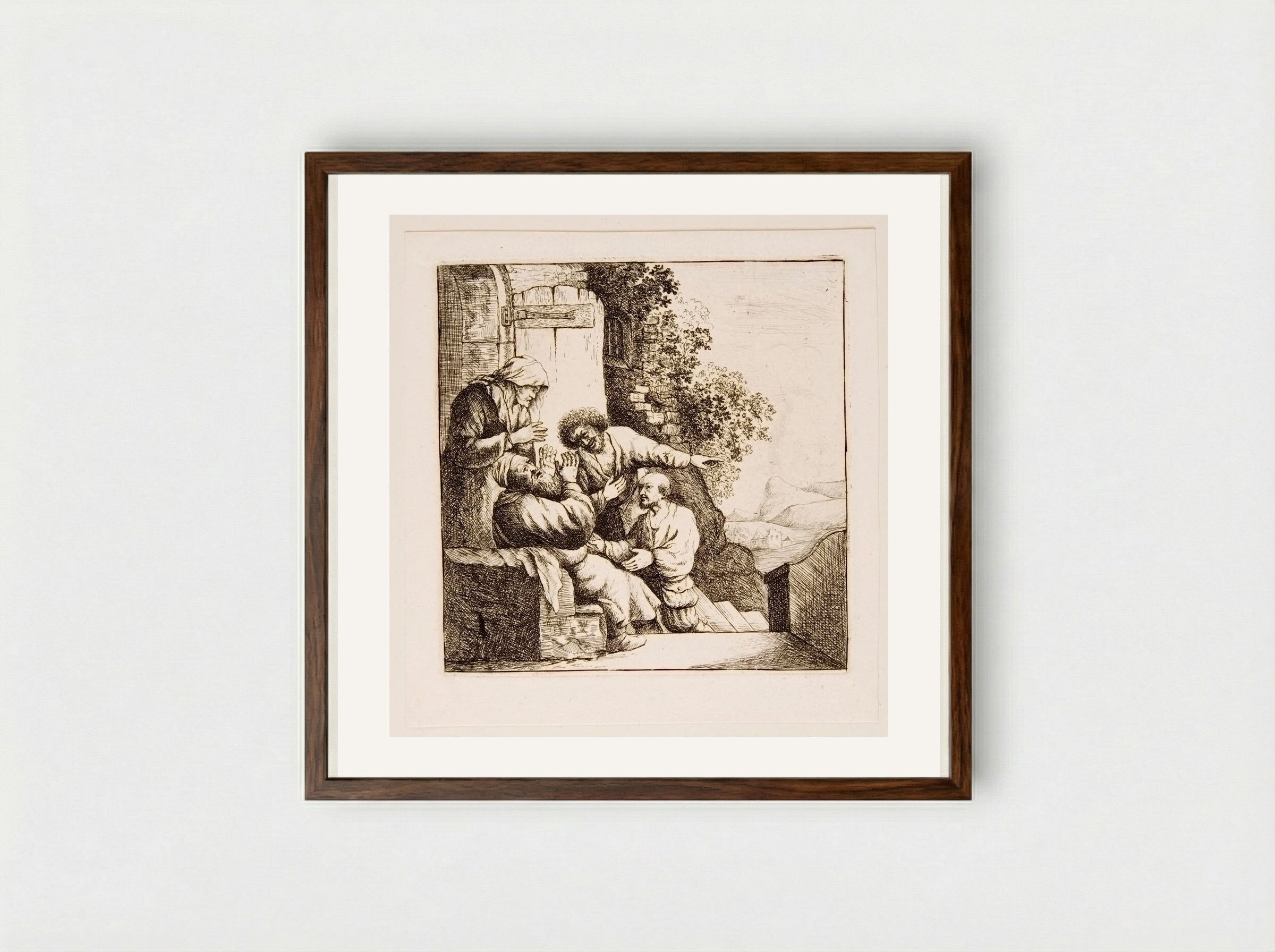 Jacob Lamenting the Death of Joseph - David Deuchar - Framed Print Dark Wood