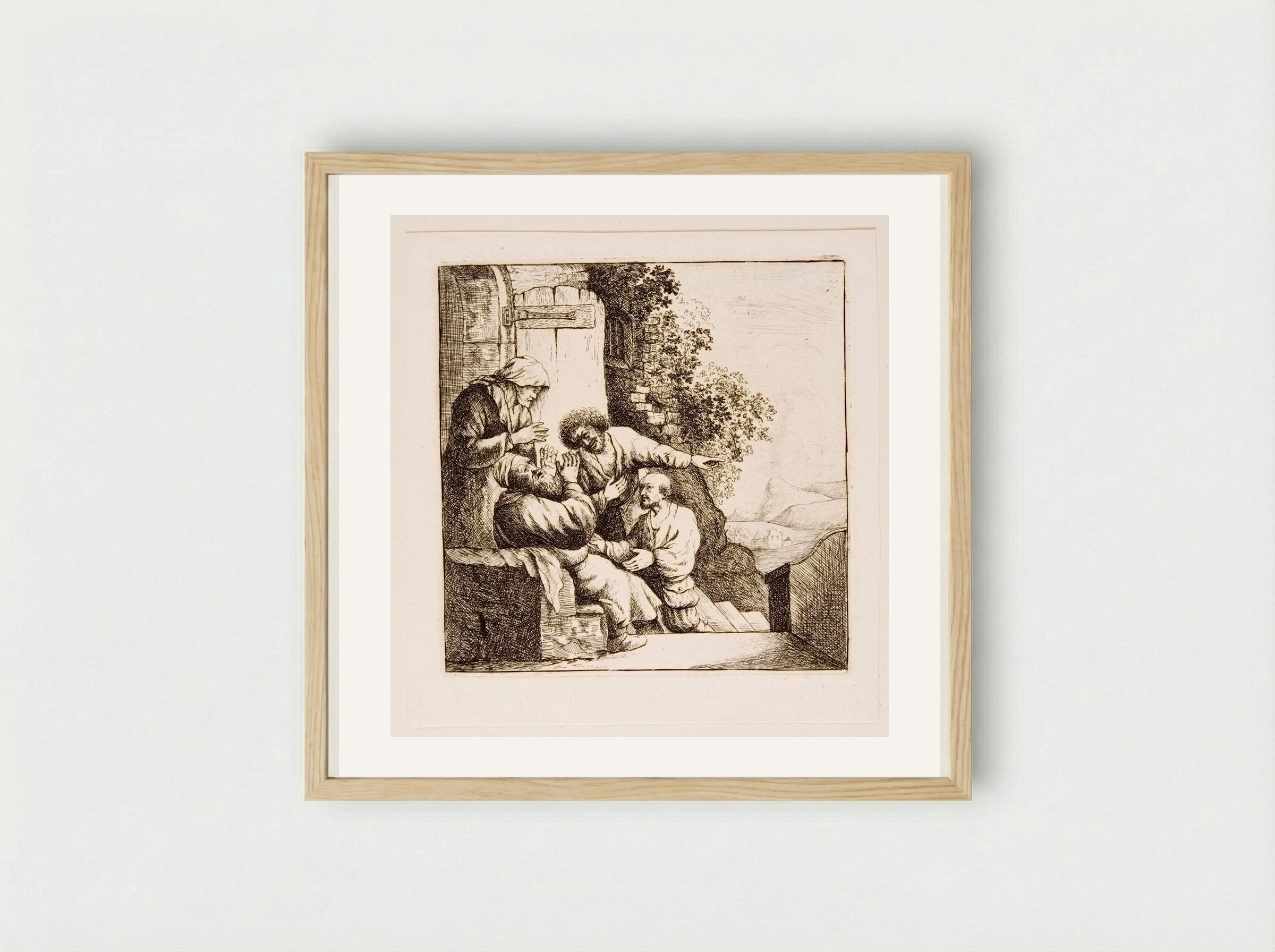 Jacob Lamenting the Death of Joseph - David Deuchar - Framed Print Wood
