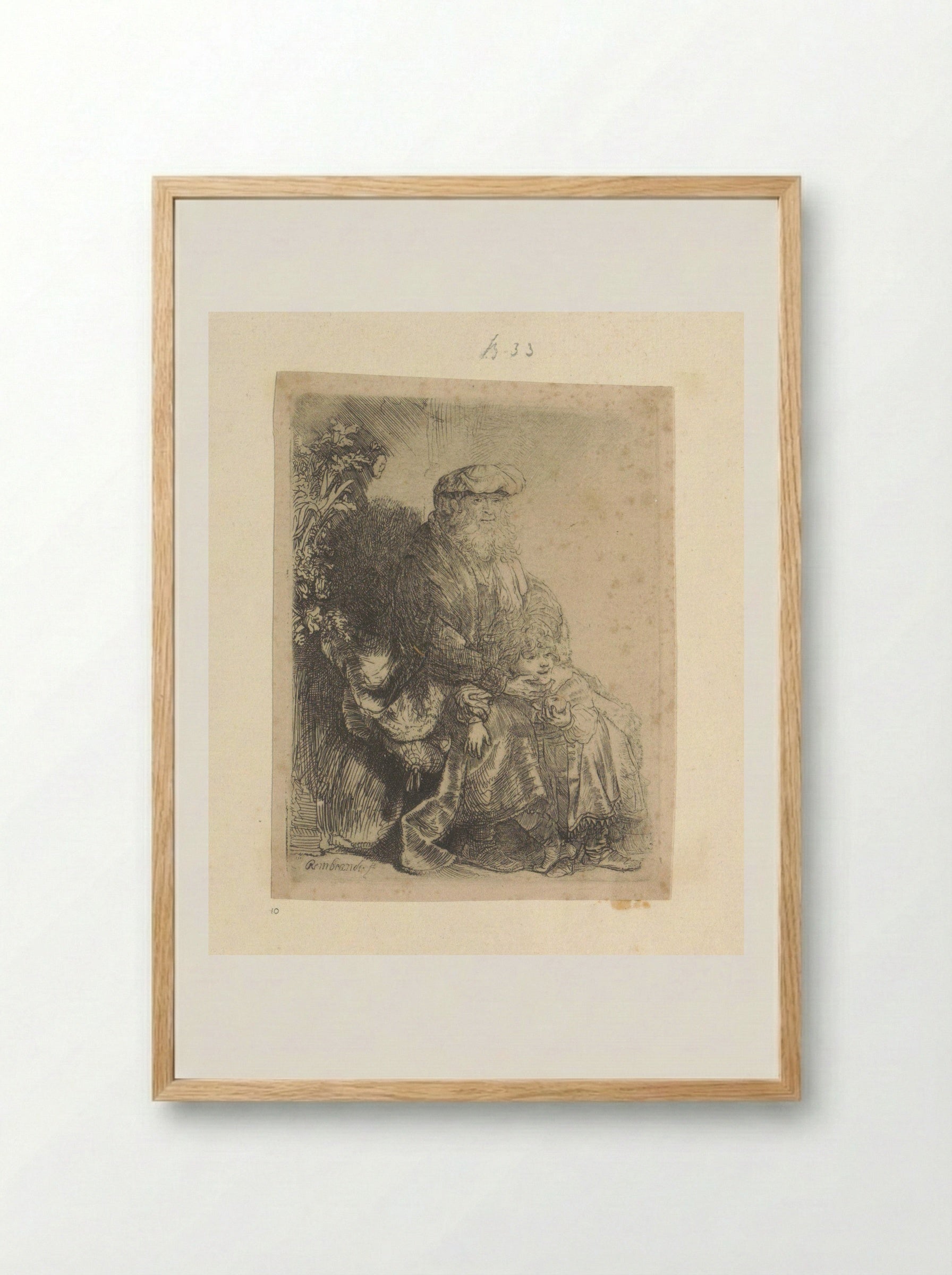 Jacob Lamenting the Supposed Death of Joseph - Rembrandt van Rijn - Framed Print Wood