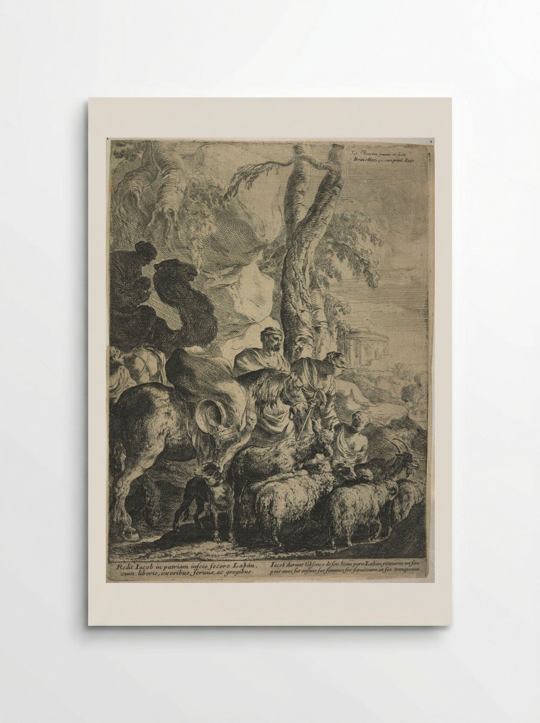 Jacob Returning to His Country - Sébastien Bourdon - Poster
