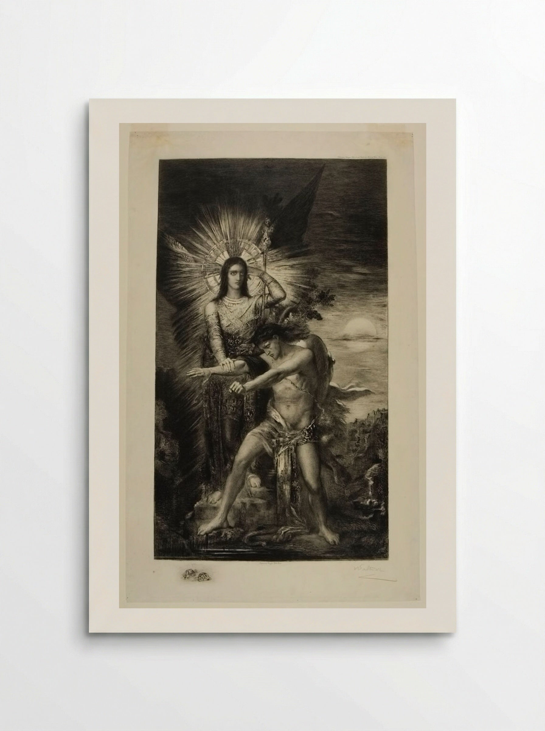 Jacob Struggling with the Angel - Charles Albert Waltner - Poster