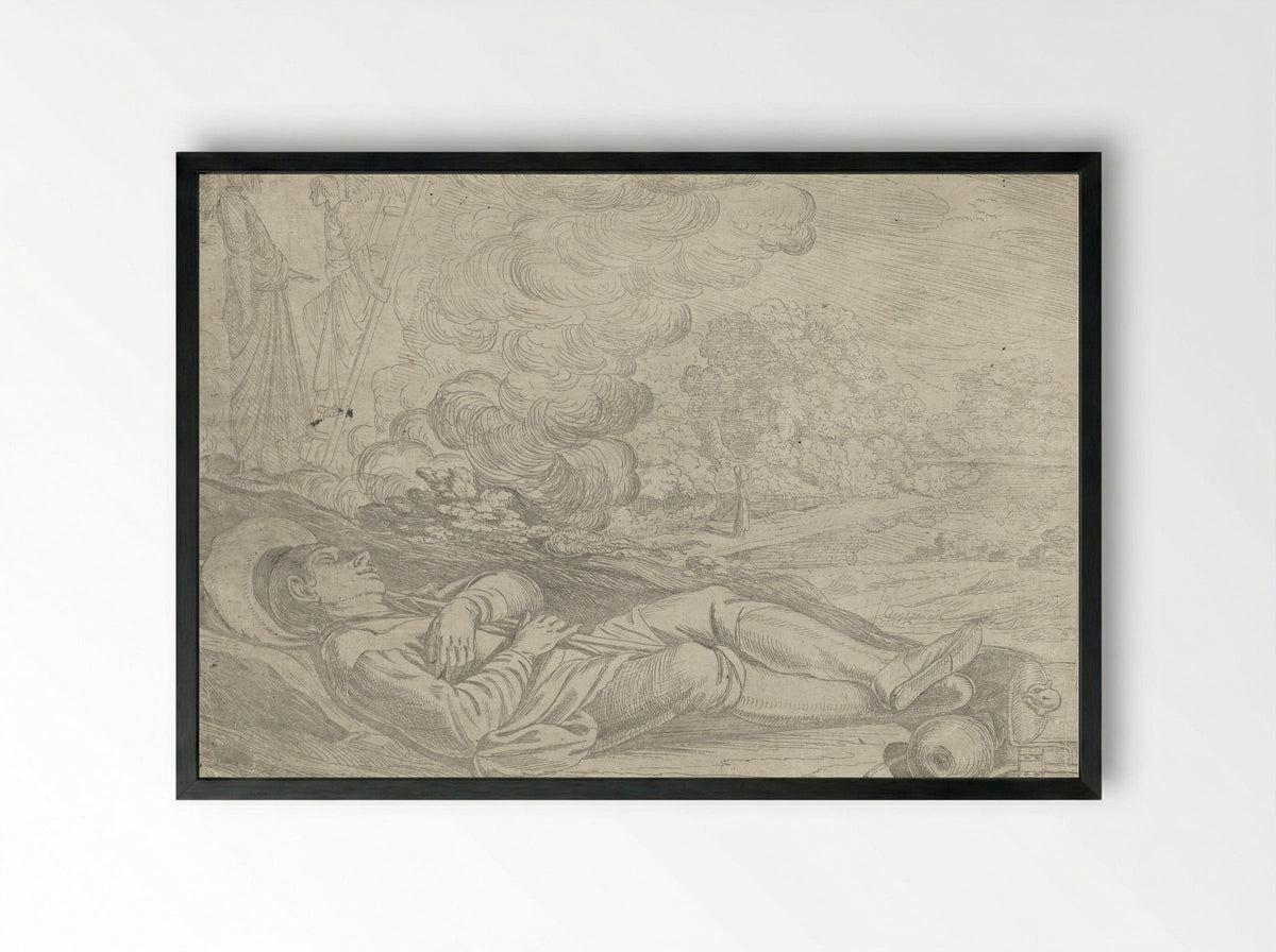 Jacob's Dream - Jan Symonsz. Pynas - Framed Print Black