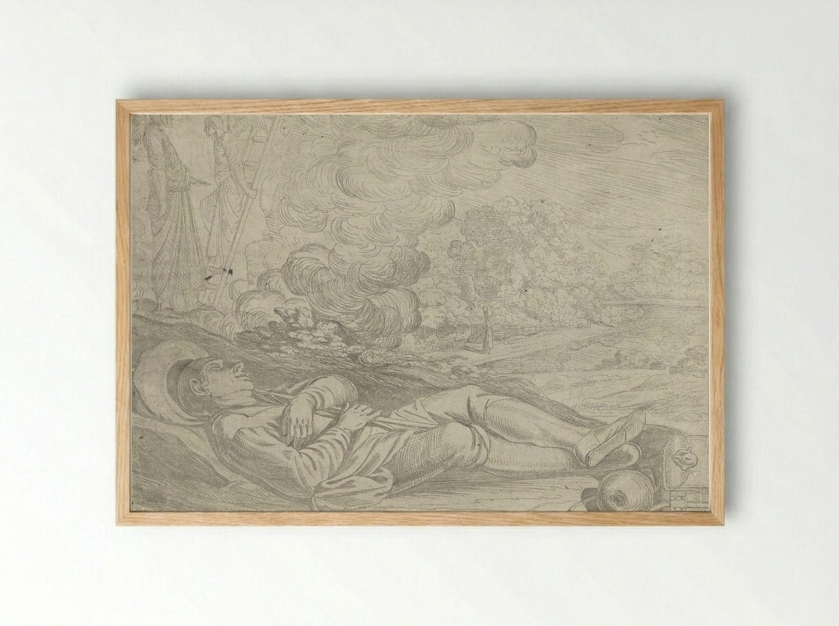 Jacob's Dream - Jan Symonsz. Pynas - Framed Print Wood