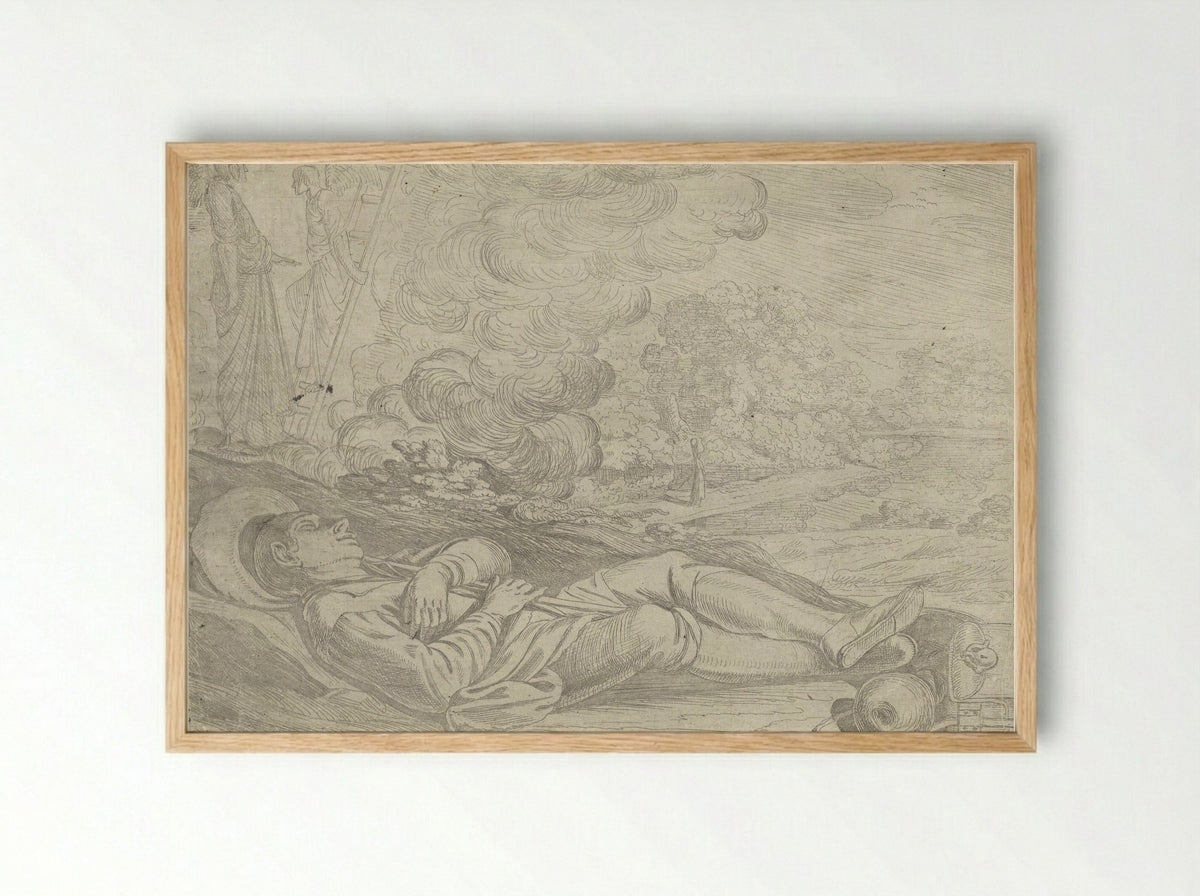 Jacob's Dream - Jan Symonsz. Pynas - Framed Print Wood