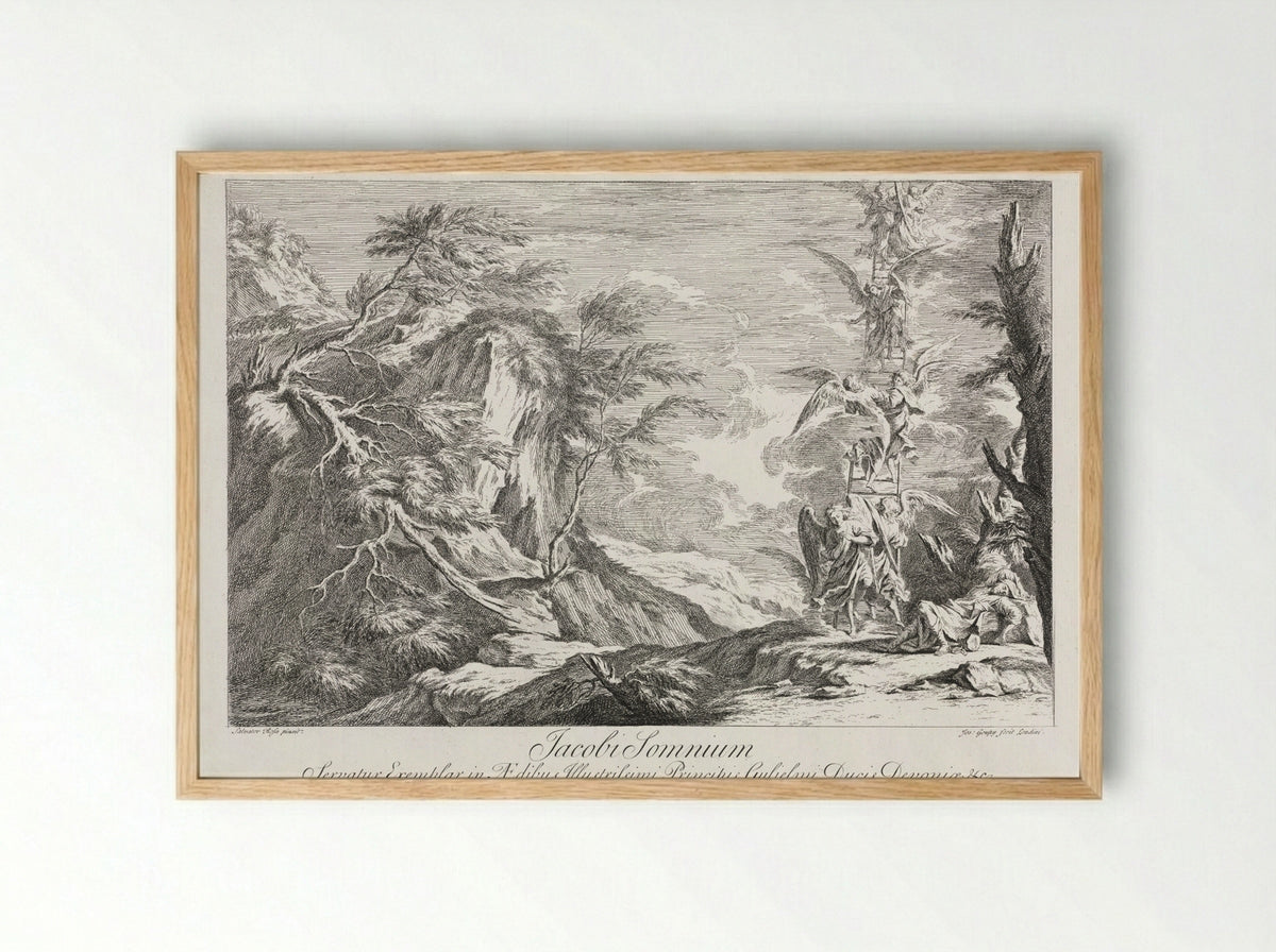 Jacob's Dream - Joseph Goupy - Framed Print Wood