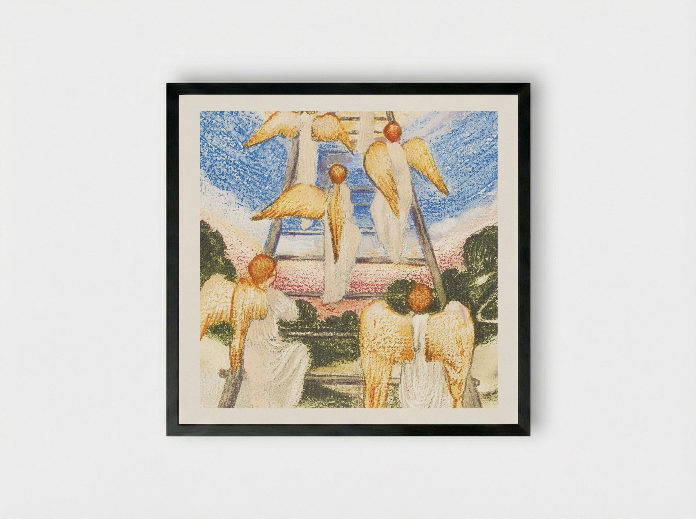 Jacob's Ladder from The Flower Book - Edward Burne-Jones - Framed Print Black
