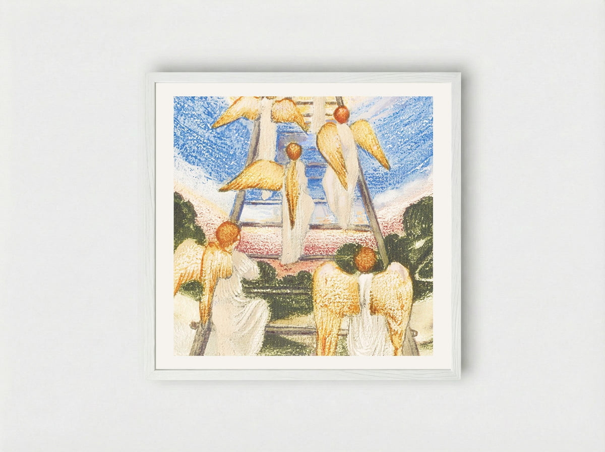 Jacob's Ladder from The Flower Book - Edward Burne-Jones - Framed Print White