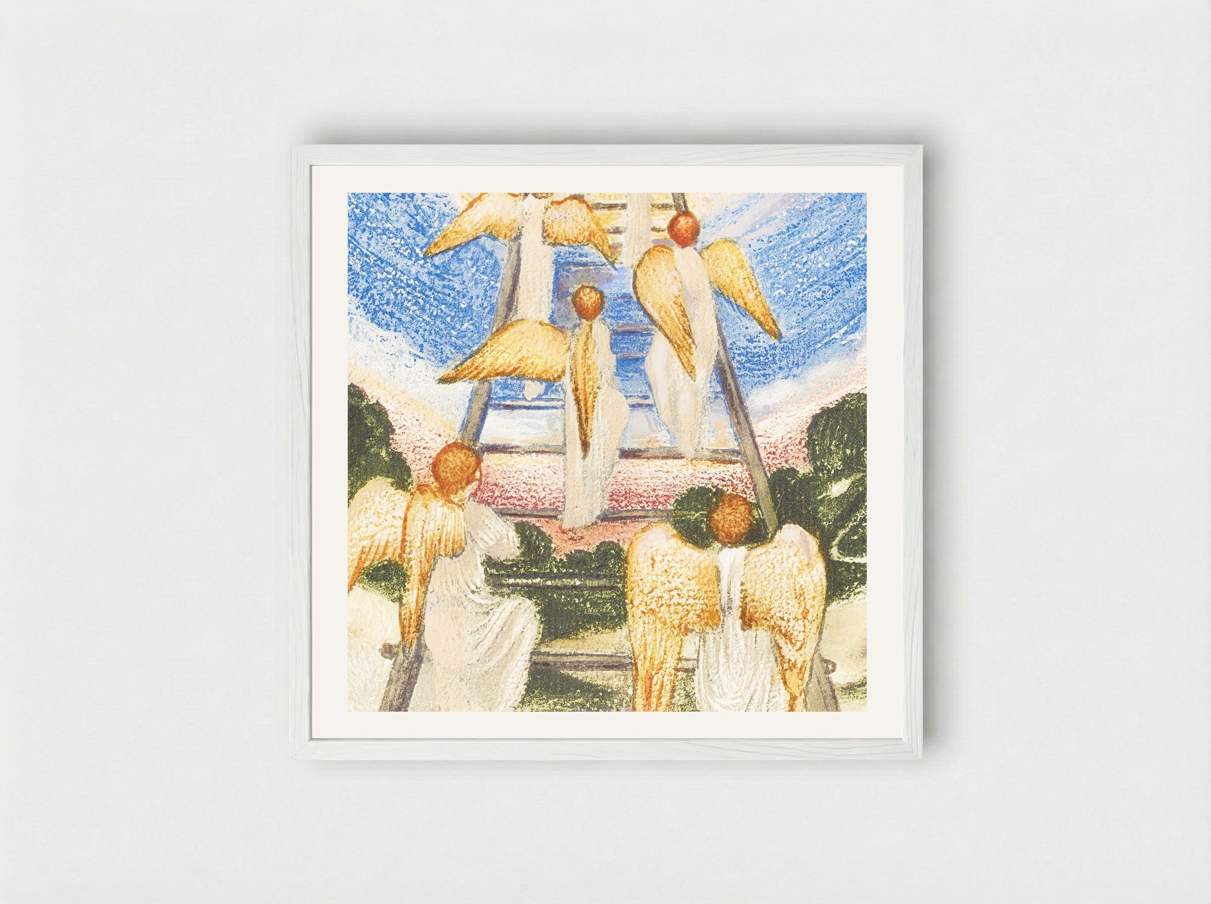 Jacob's Ladder from The Flower Book - Edward Burne-Jones - Framed Print White