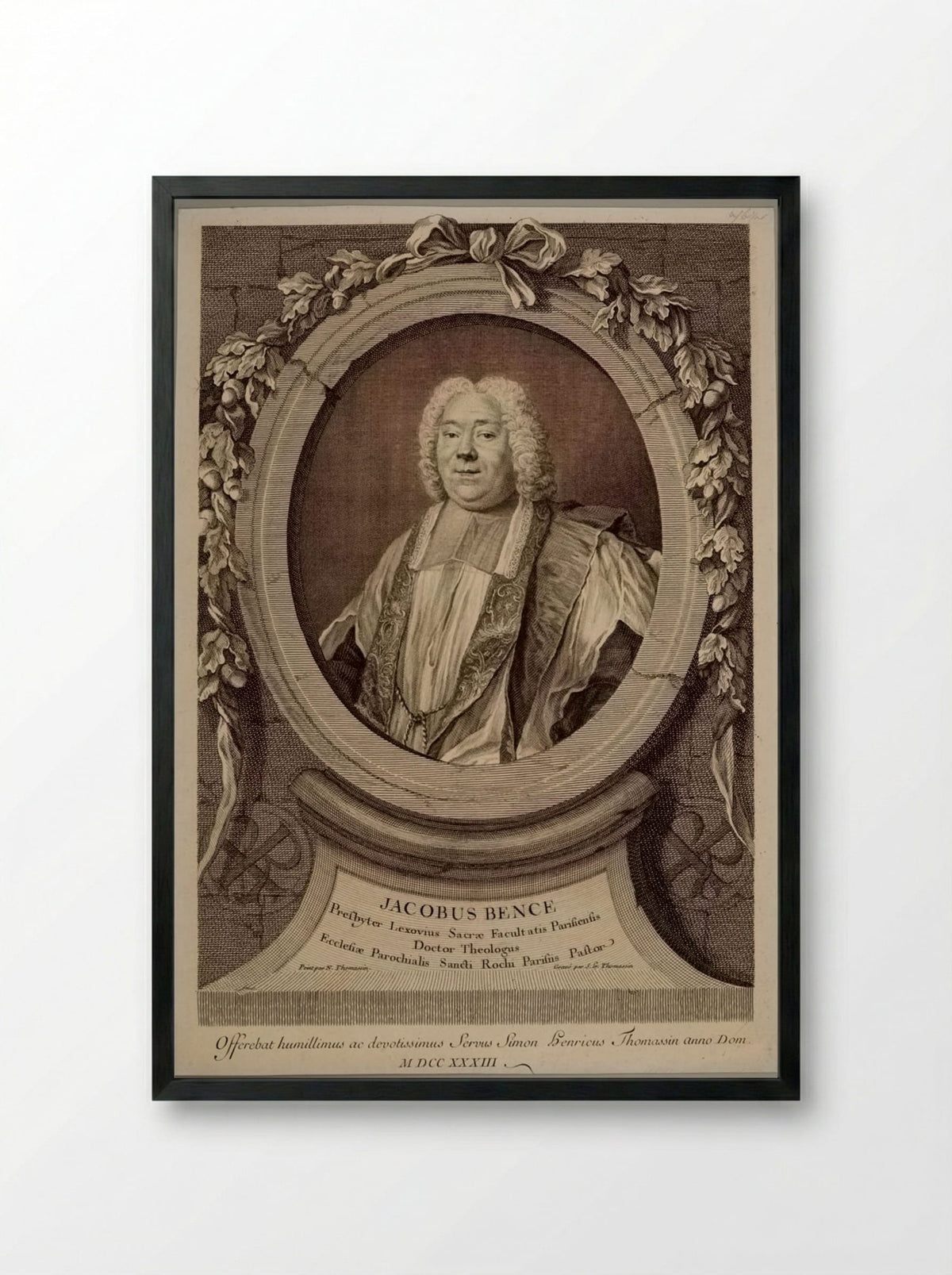 Jacobus Bence - Simon Henri Thomassin - Framed Print Black