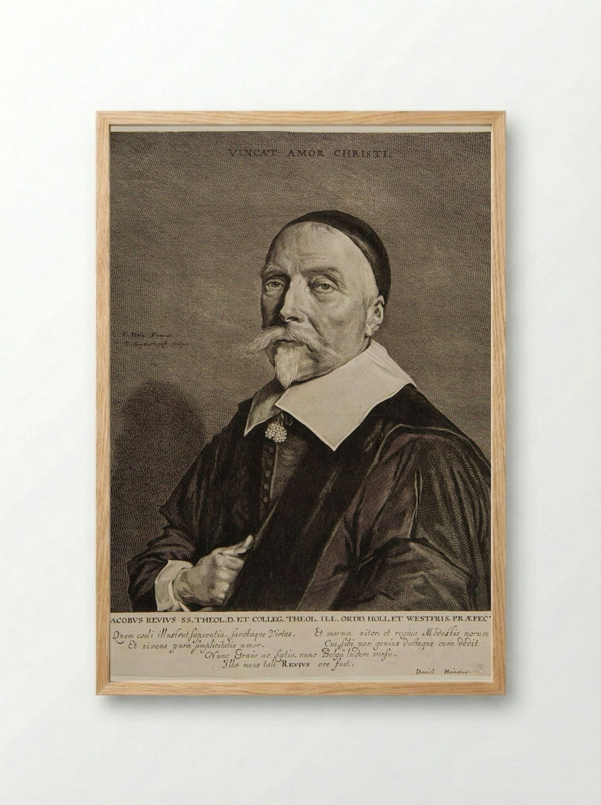 Jacobus Revius - Jonas Suyderhoef - Framed Print Wood
