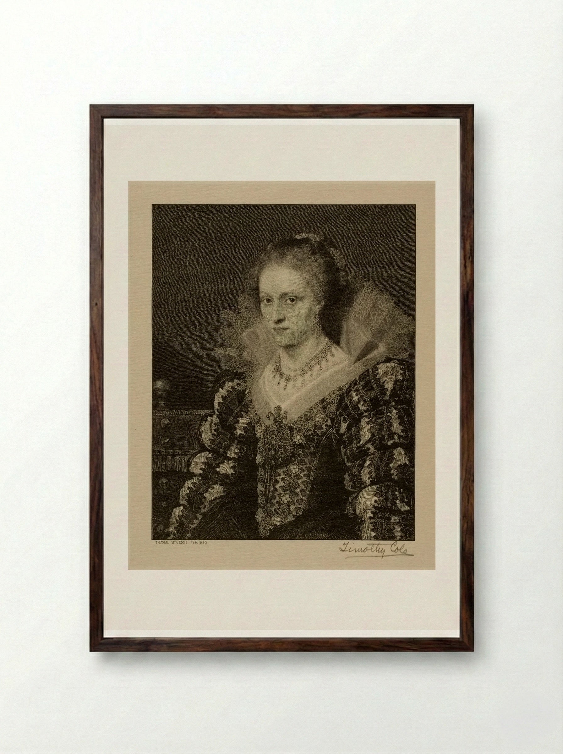 Jacqueline van Caestre - Timothy Cole - Framed Print Dark Wood