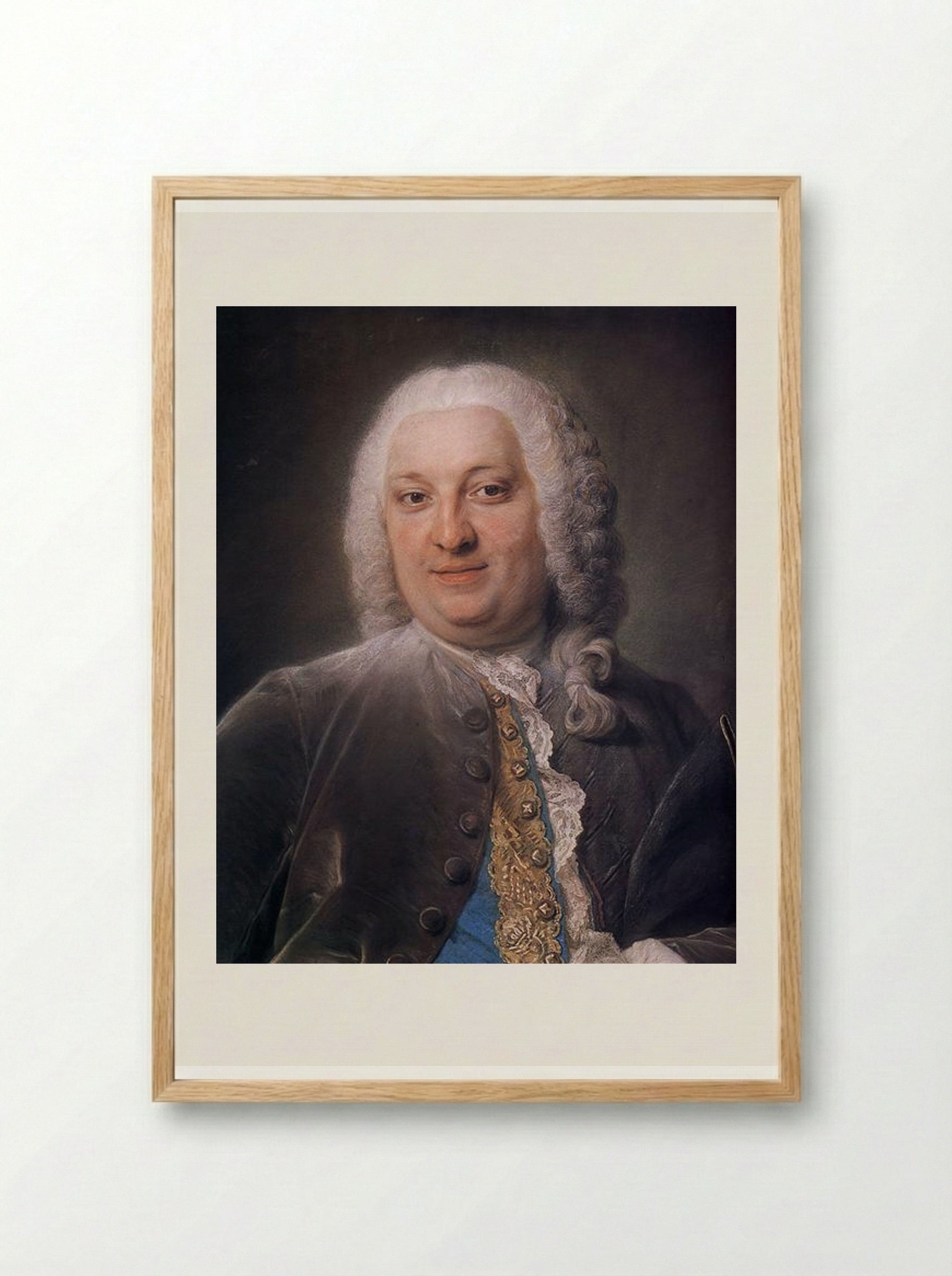 Jacques Louis Francois Roussel, Marquis de Courcy - Maurice Quentin de La Tour - Framed Print Wood