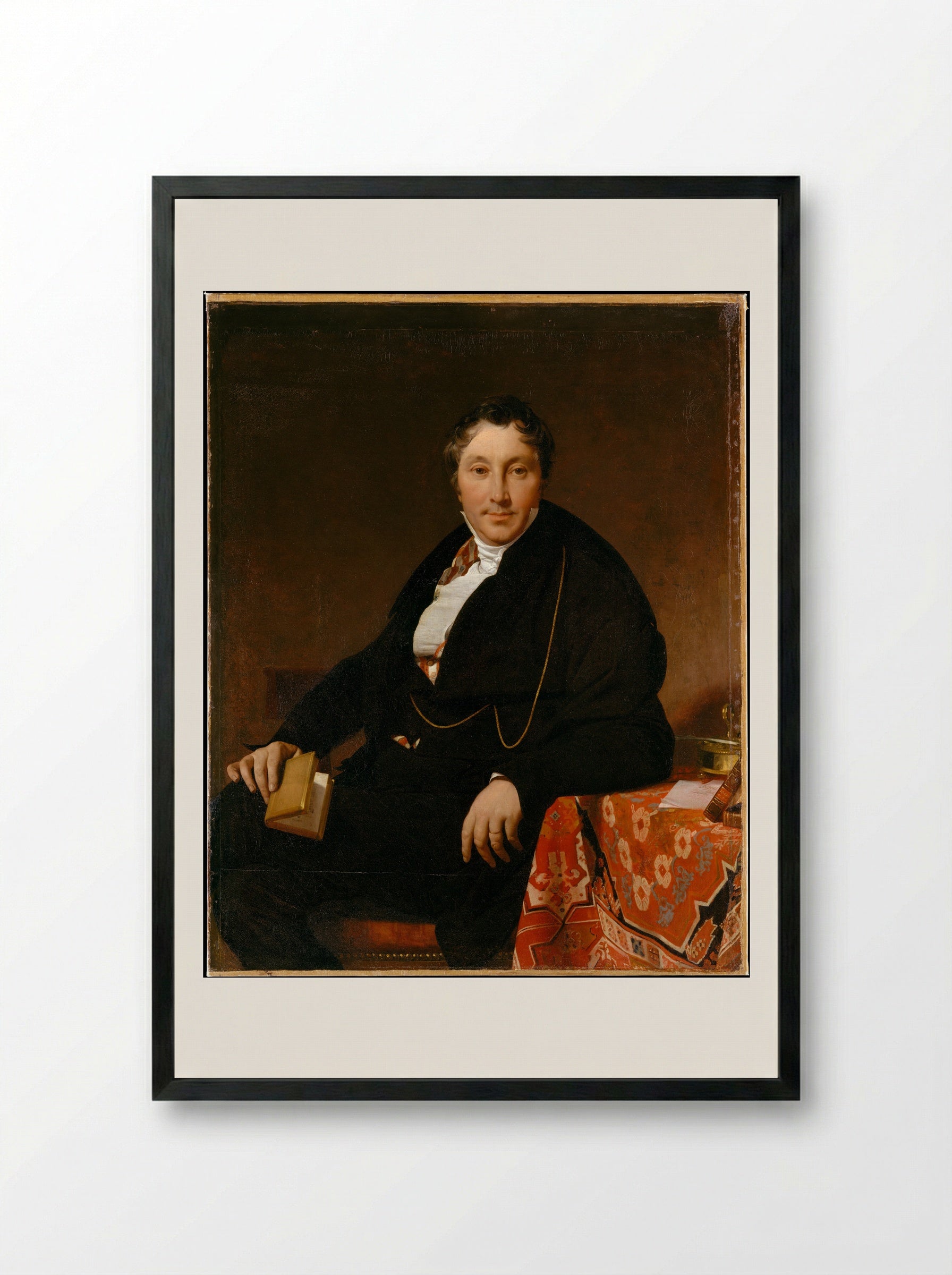 Jacques-Louis Leblanc - Jean Auguste Dominique Ingres - Framed Print Black