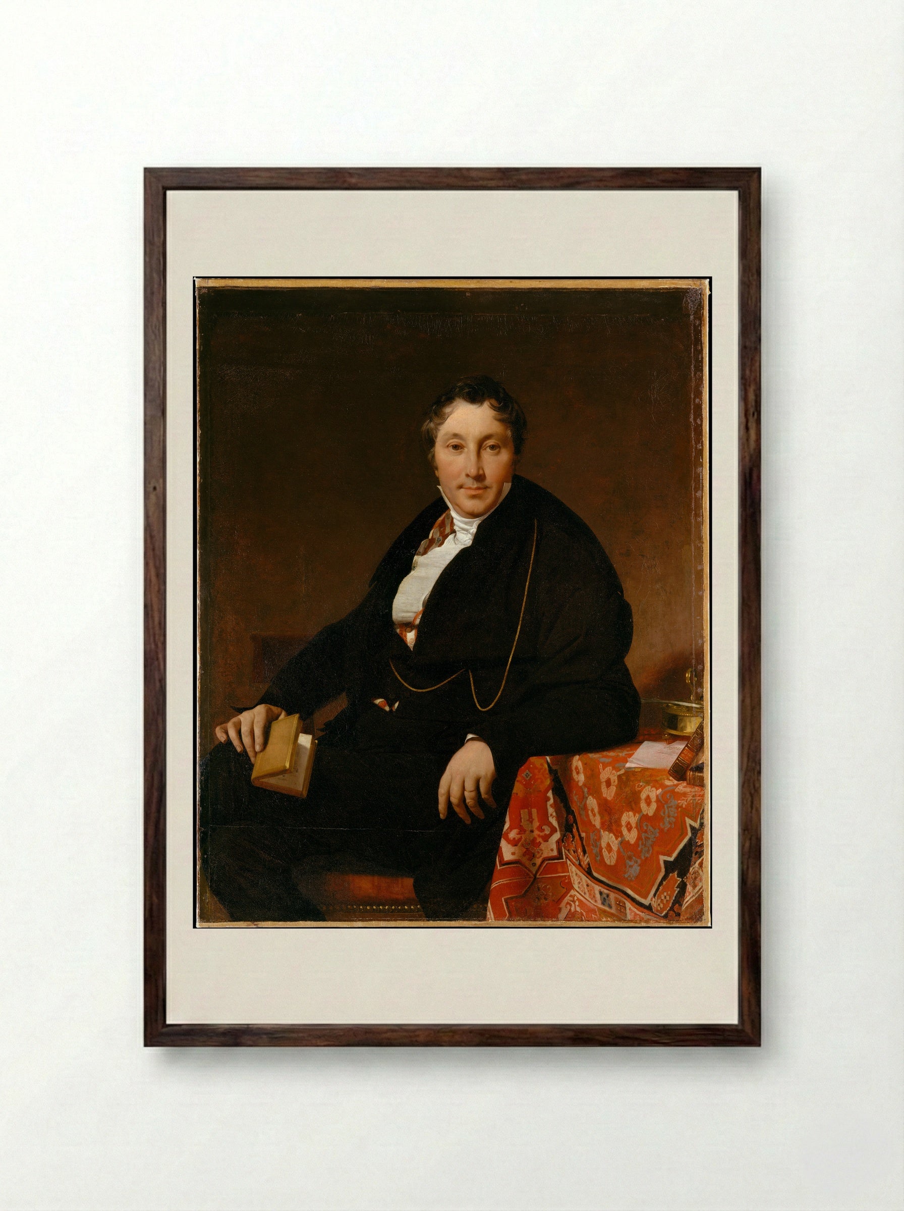 Jacques-Louis Leblanc - Jean Auguste Dominique Ingres - Framed Print Dark Wood
