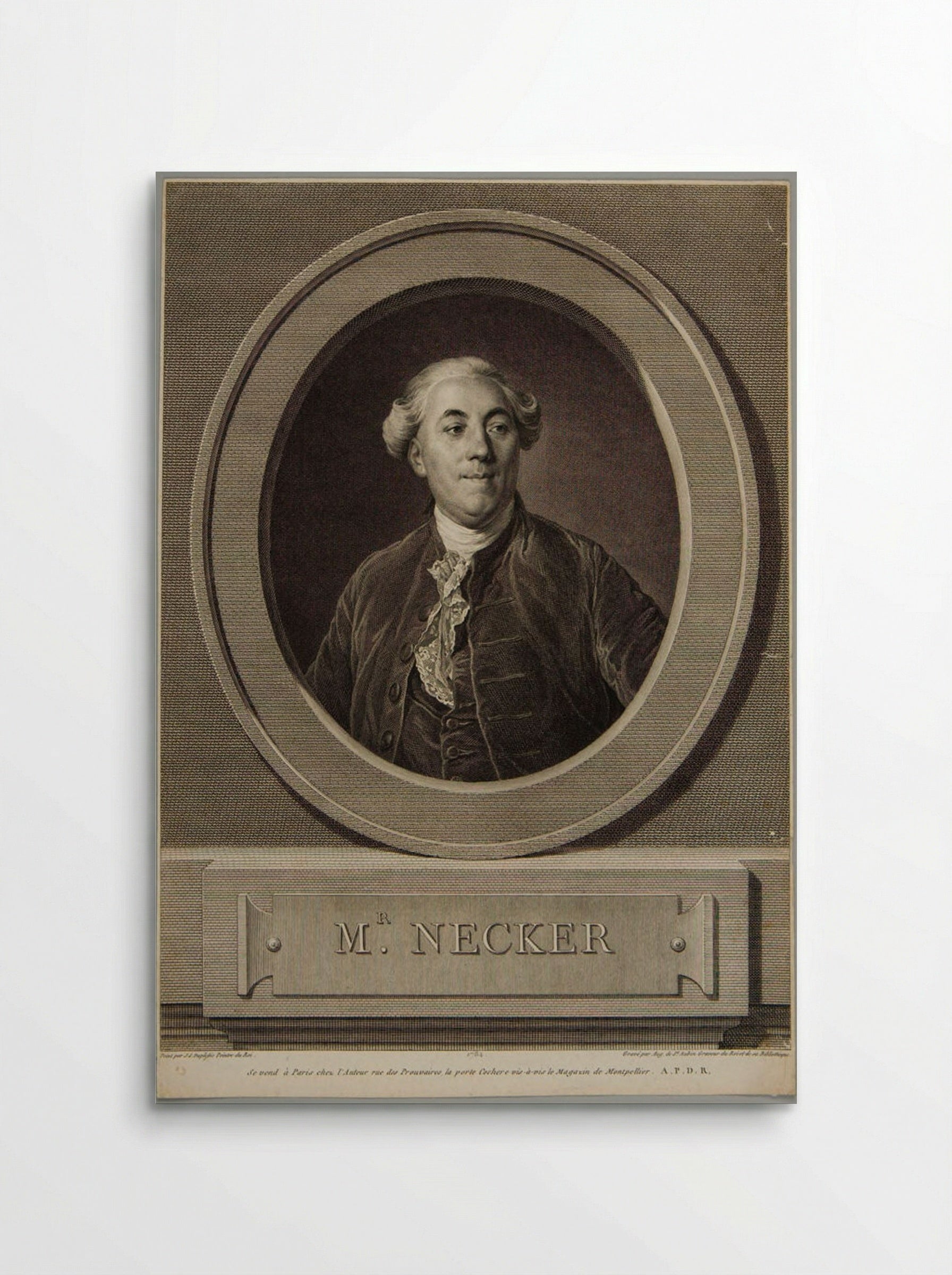 Jacques Necker - Augustin de Saint-Aubin - Poster