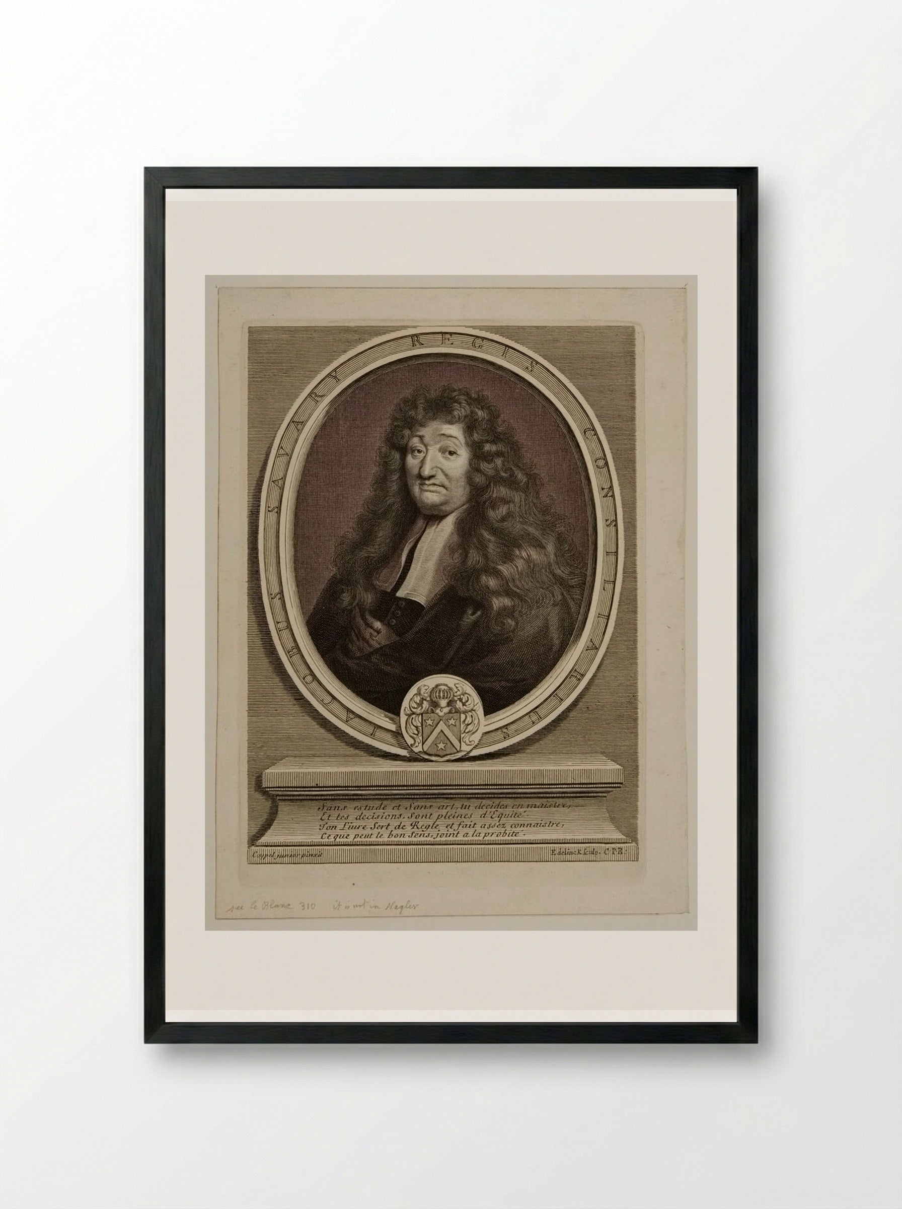 Jacques Savary - Gérard Edelinck - Framed Print Black